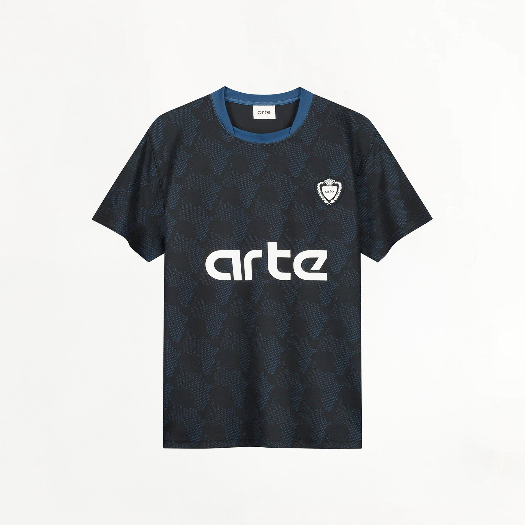 T-shirt Arte Africa Print Marine/Blanc