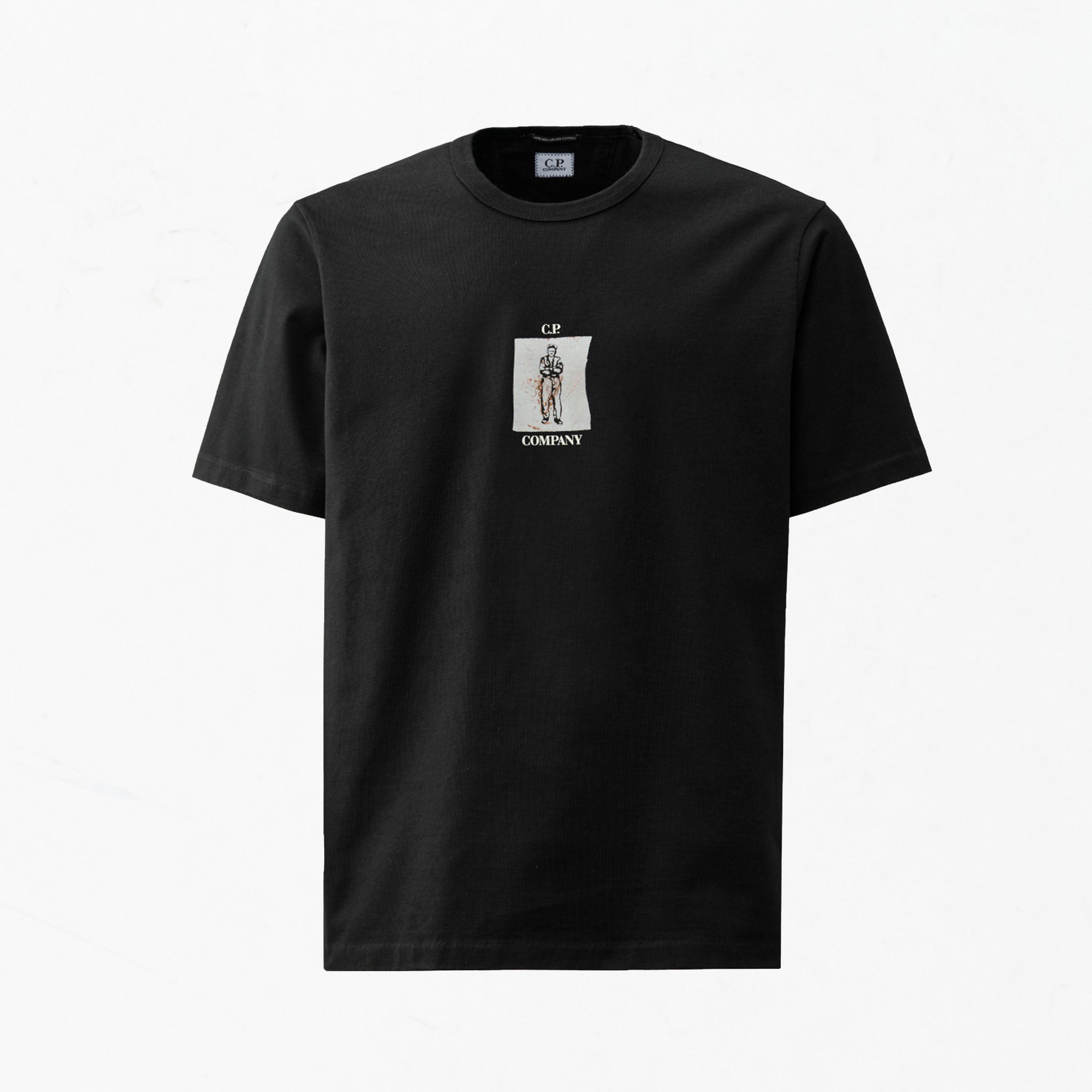 T-shirt Cp Company Graphique 30/2 Noir