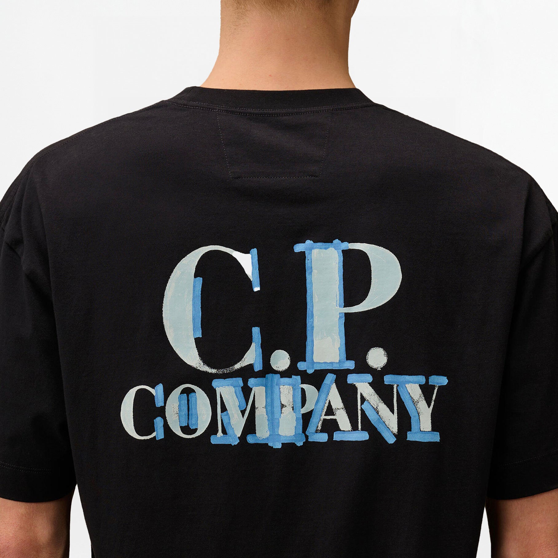 T-shirt C.P Company Double Logo Jersey Total Eclipse