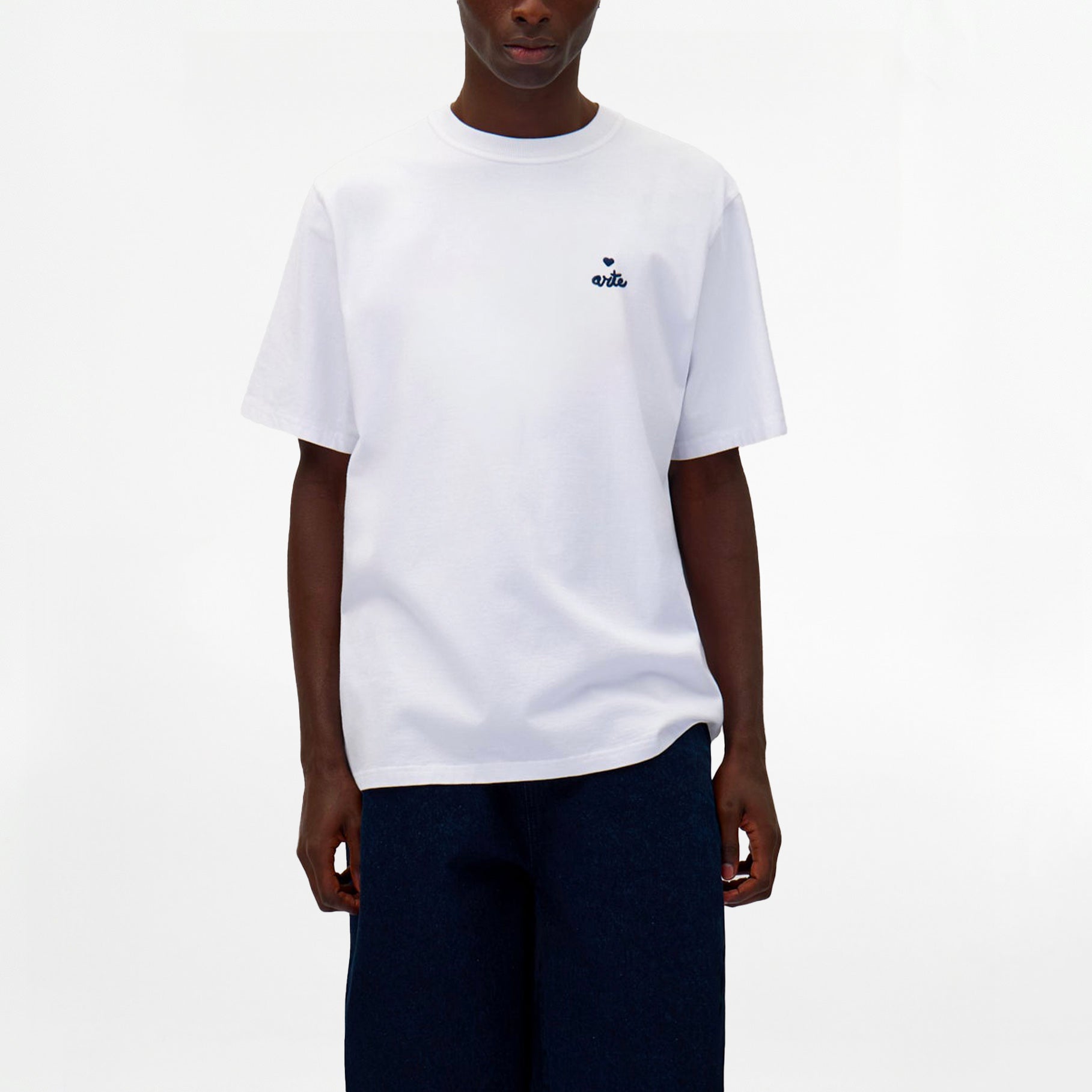 T-shirt Arte Heart Logo Blanc