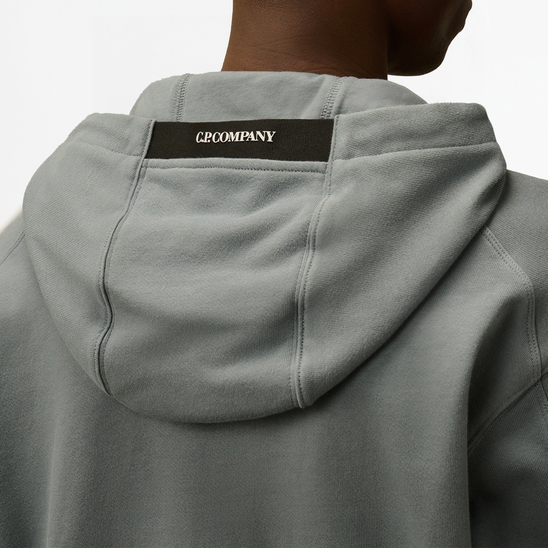 Sweat à Capuche CP Company Diagonal Raised Fleece Lens Stormy Weather