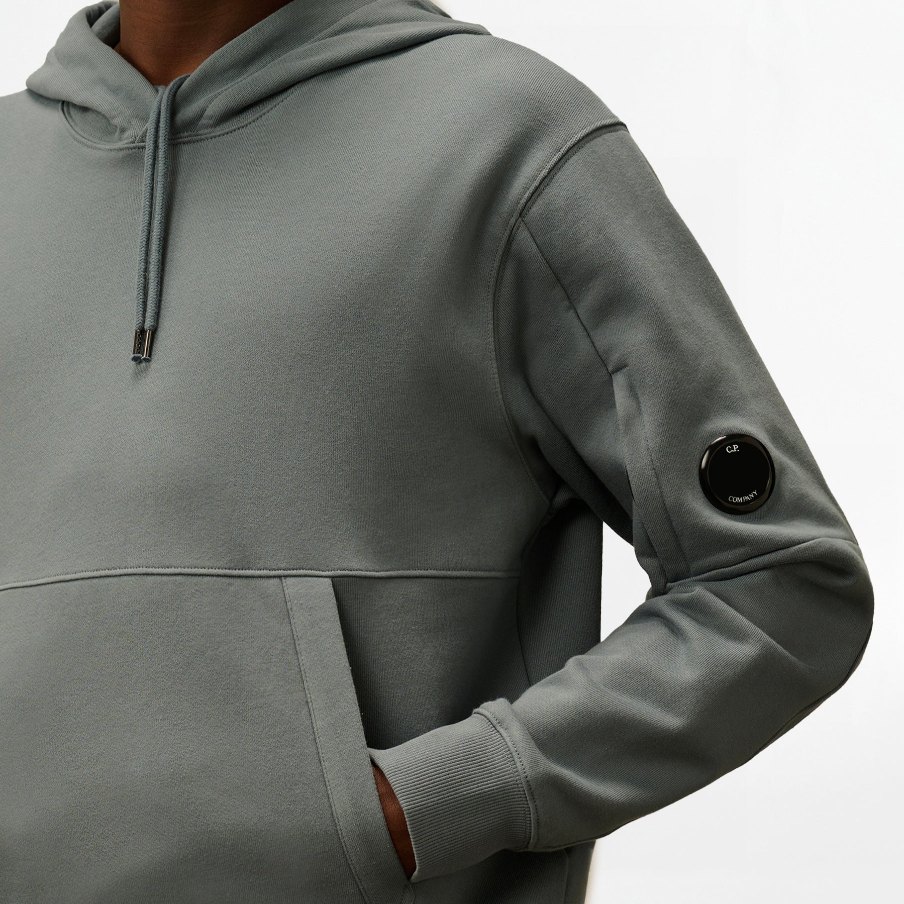 Sweat à Capuche CP Company Diagonal Raised Fleece Lens Stormy Weather