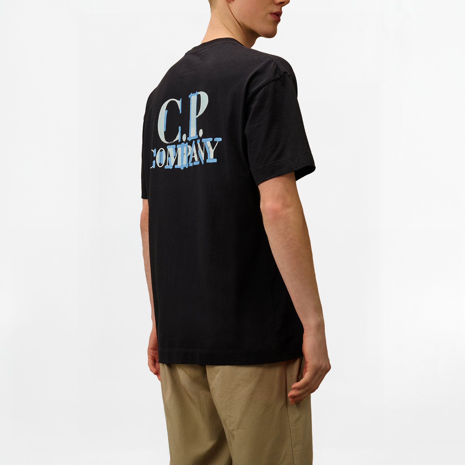 T-shirt C.P Company Double Logo Jersey Total Eclipse