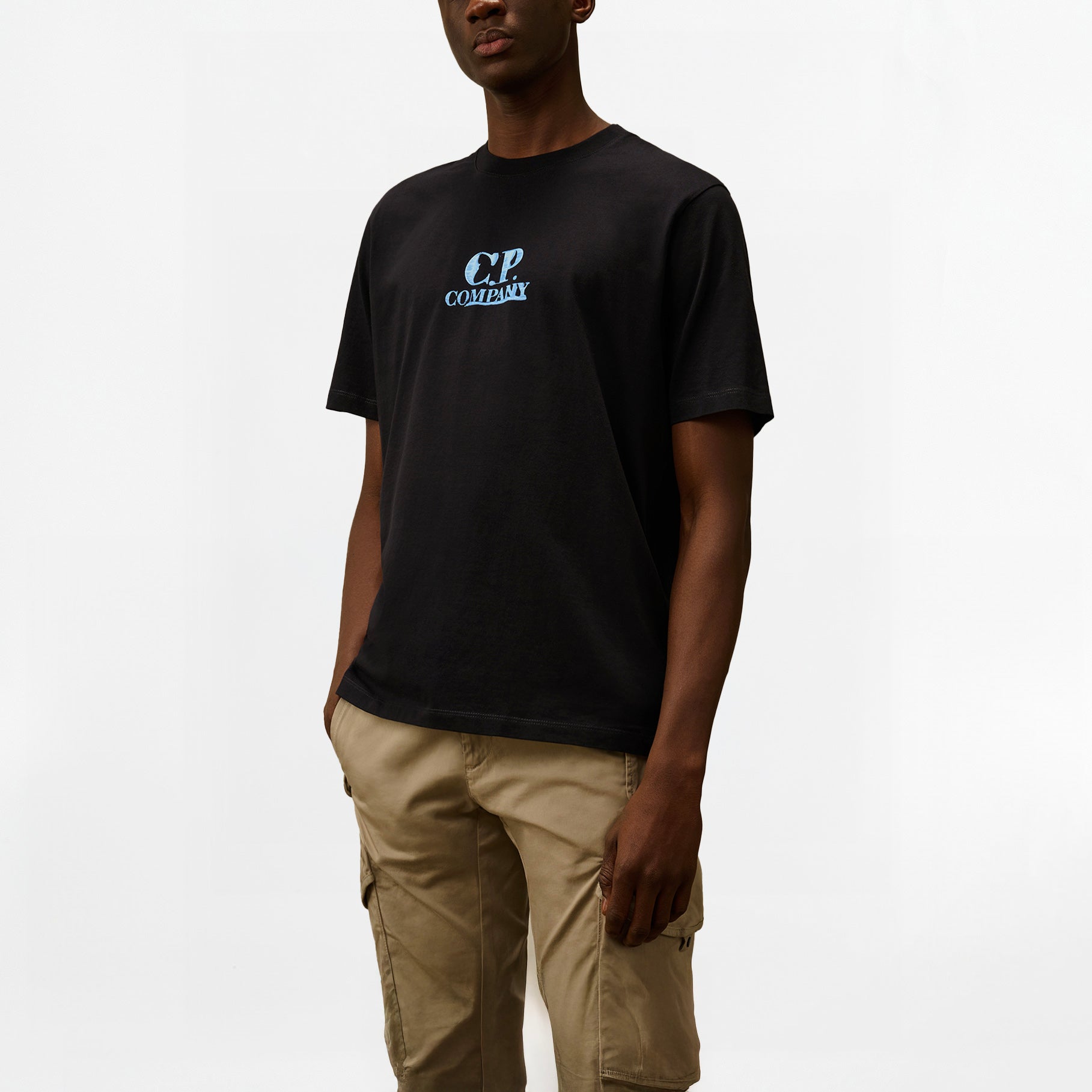 T-shirt C.P. Company 30/1 Graphic Logo Total Eclipse