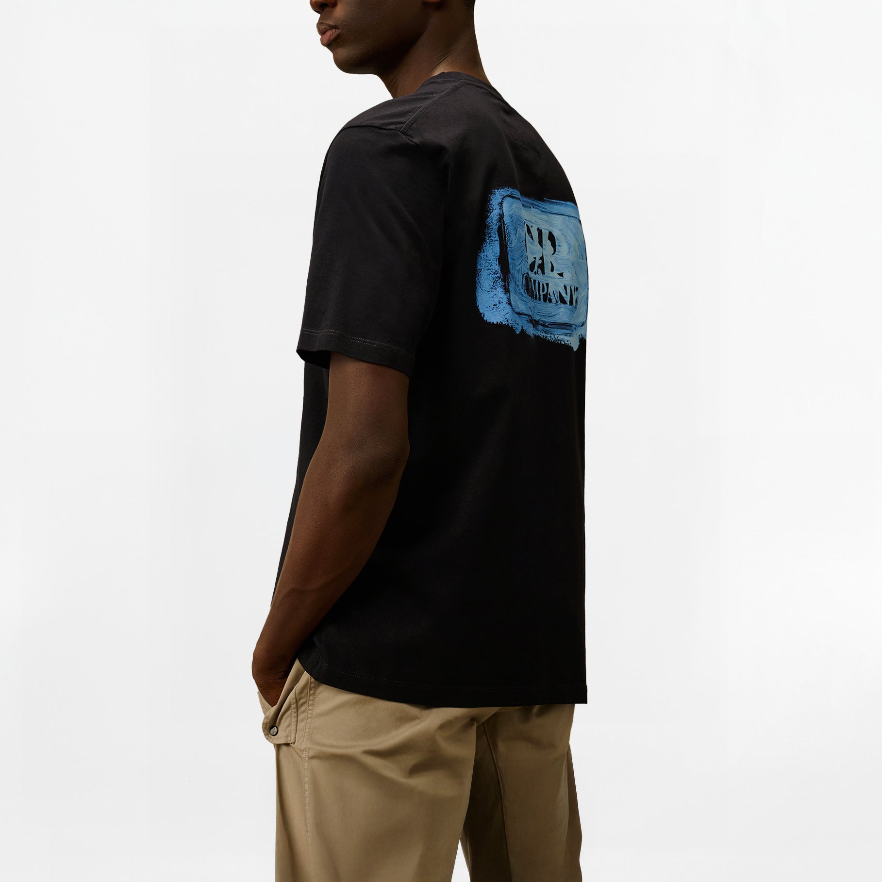 T-shirt C.P. Company 30/1 Graphic Logo Total Eclipse