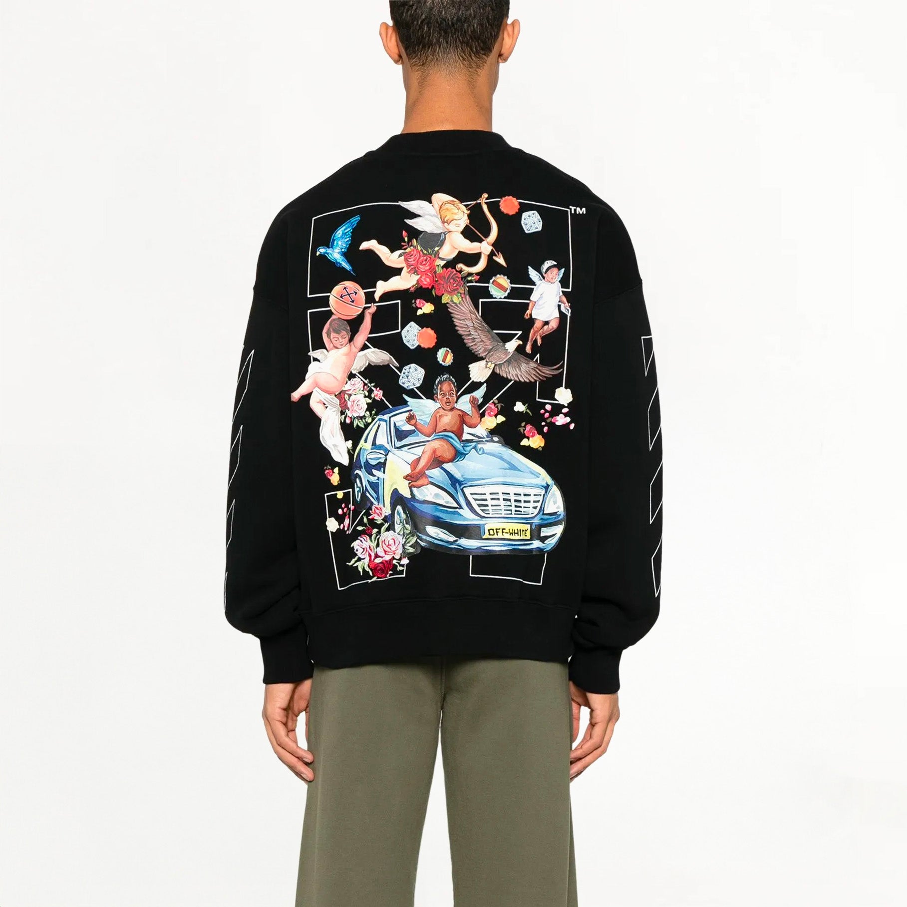 Sweatshirt Off-White Fresco Arrow Skate Noir