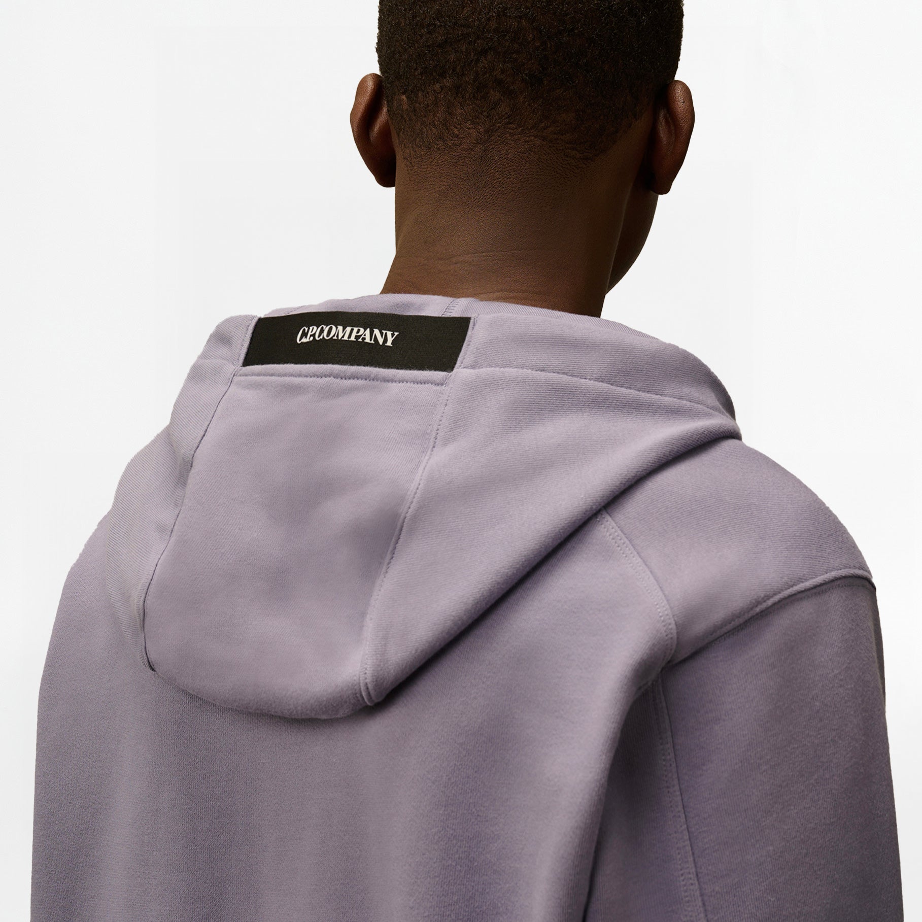 Sweat à capuche C.P Company Diagonal Raised Fleece Lens Lavender