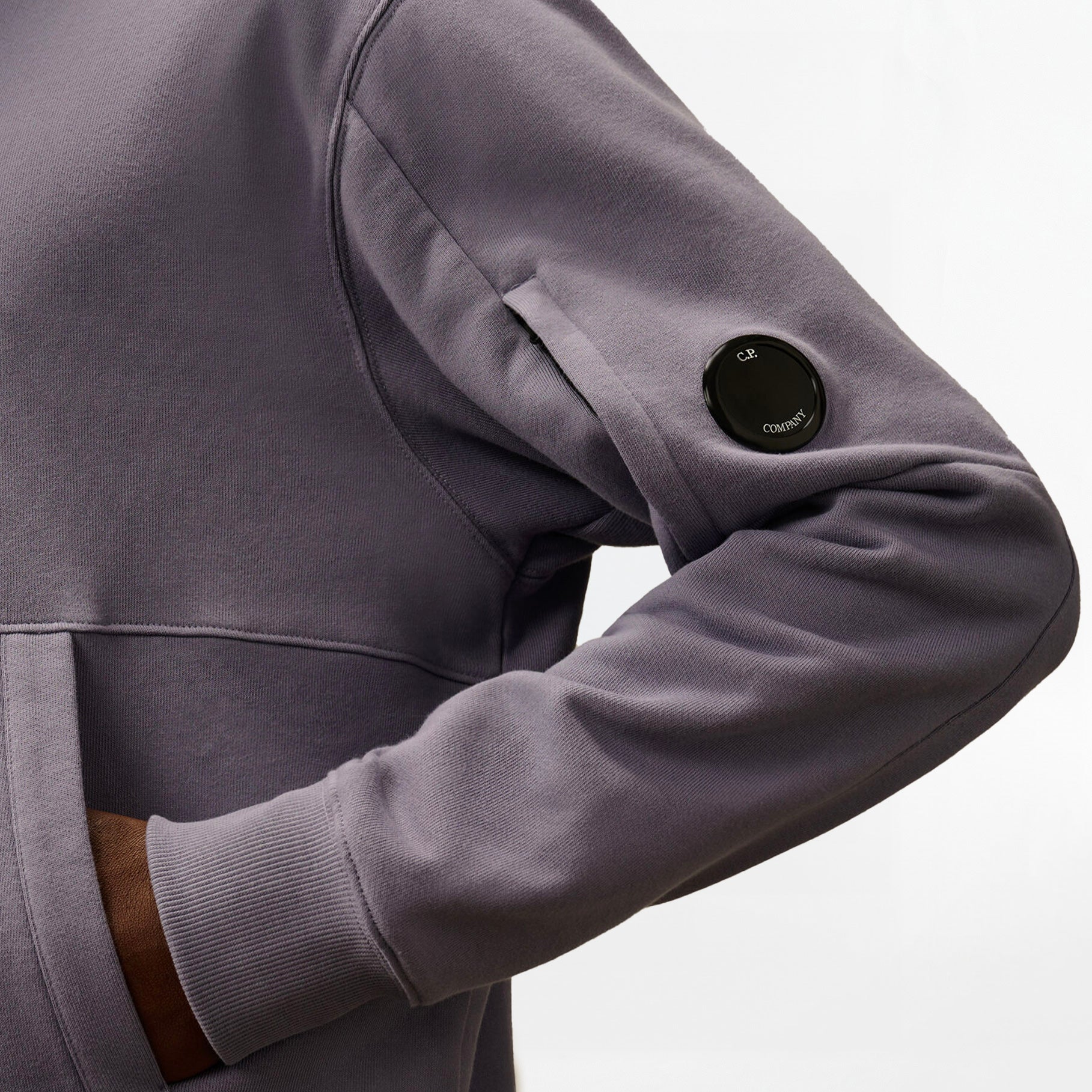 Sweat à capuche C.P Company Diagonal Raised Fleece Lens Lavender