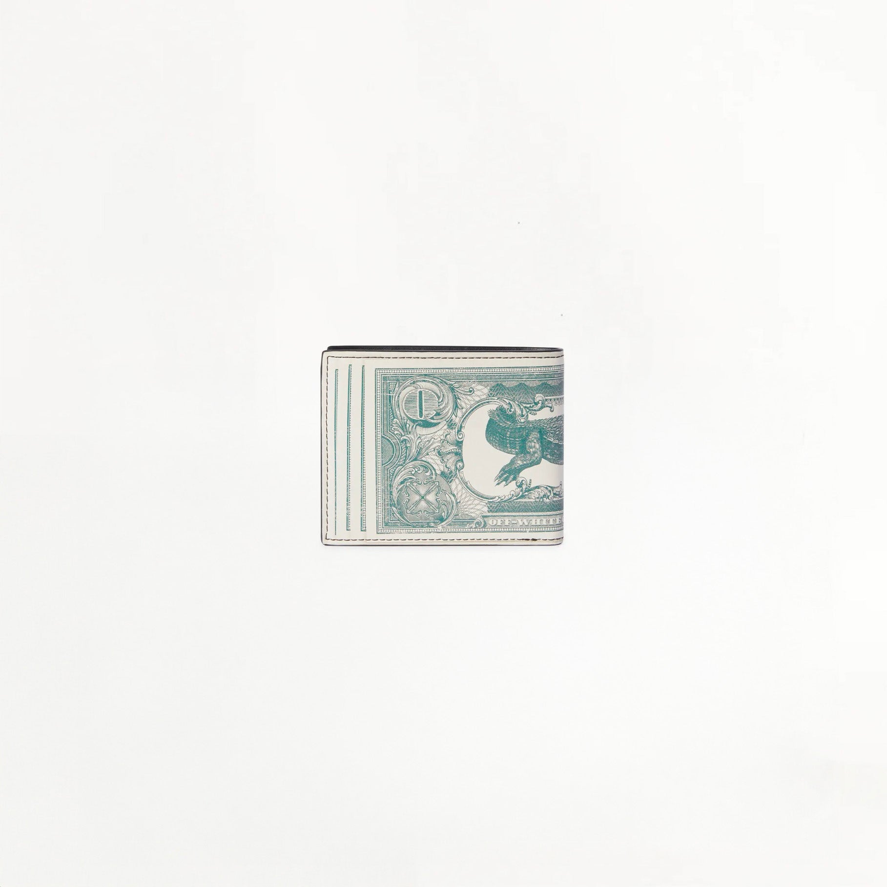 Portefeuille Off-White Off Currency Bifold Blanc/Vert