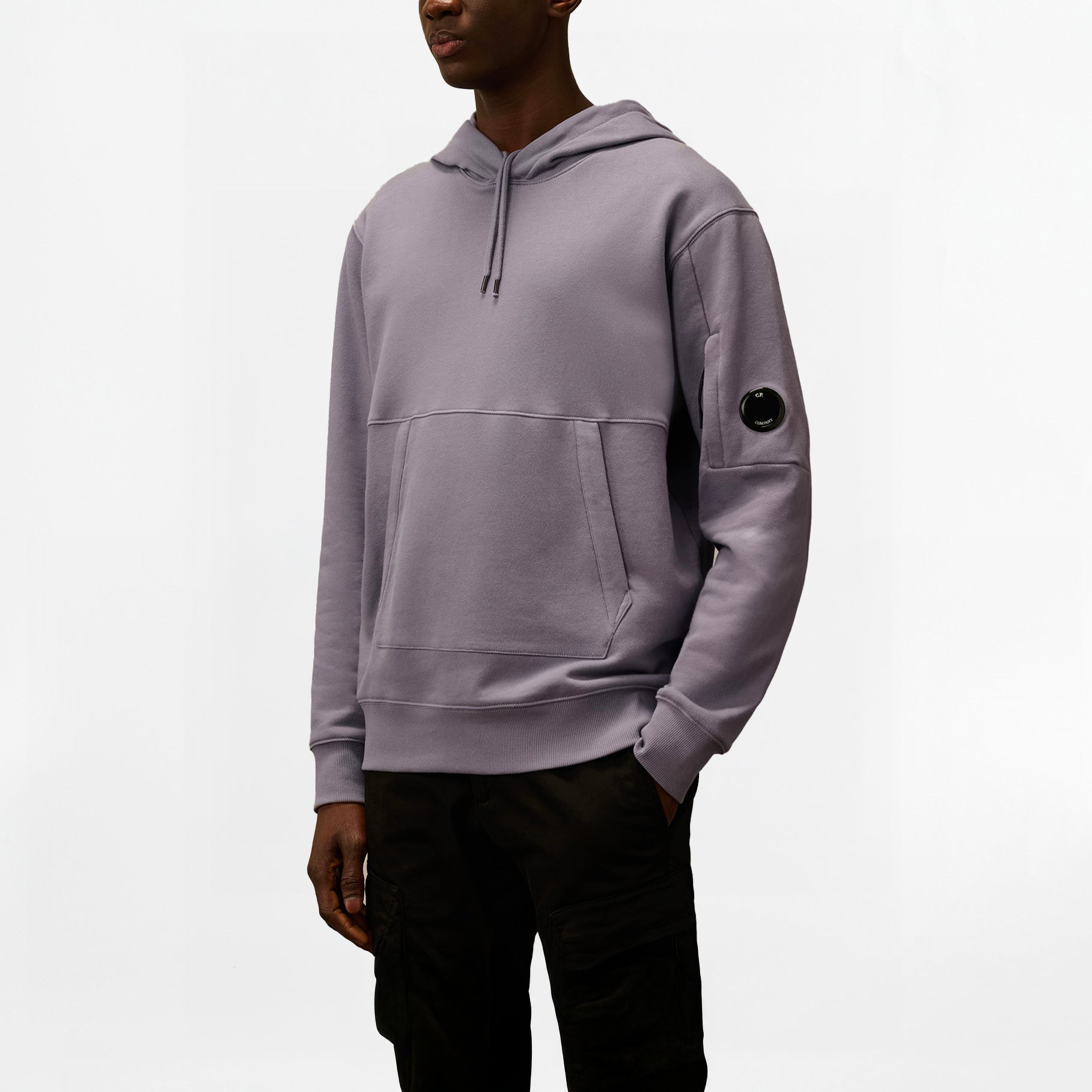 Sweat à capuche C.P Company Diagonal Raised Fleece Lens Lavender
