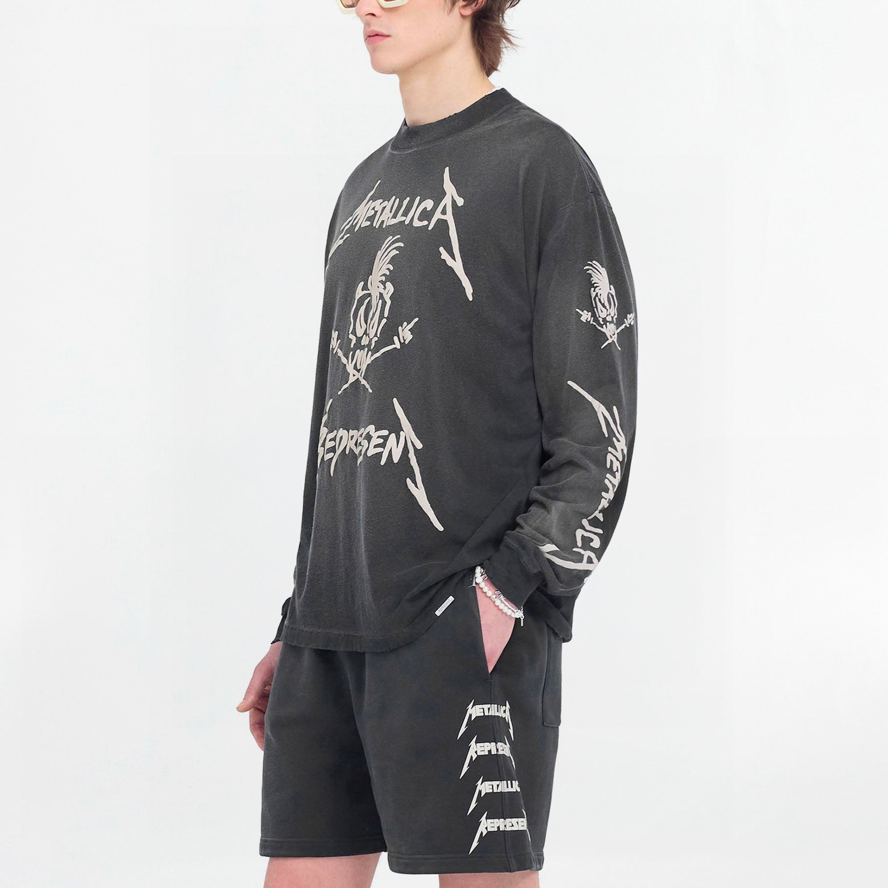 Represent x Metallica Birth School Vintage Black Long Sleeve T-Shirt