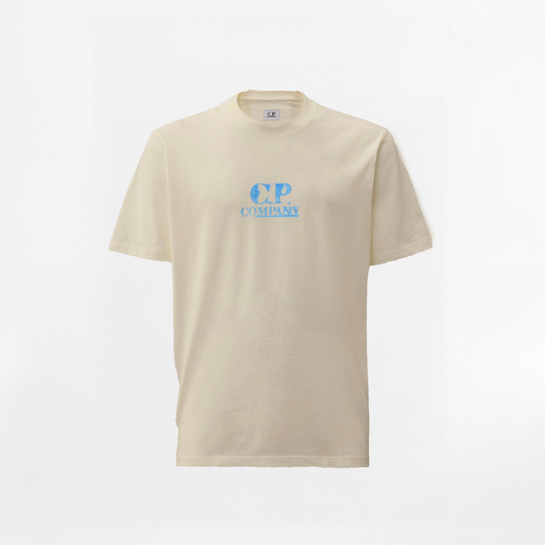 T-shirt C.P. Company 30/1 Logo Double Print Gauze White
