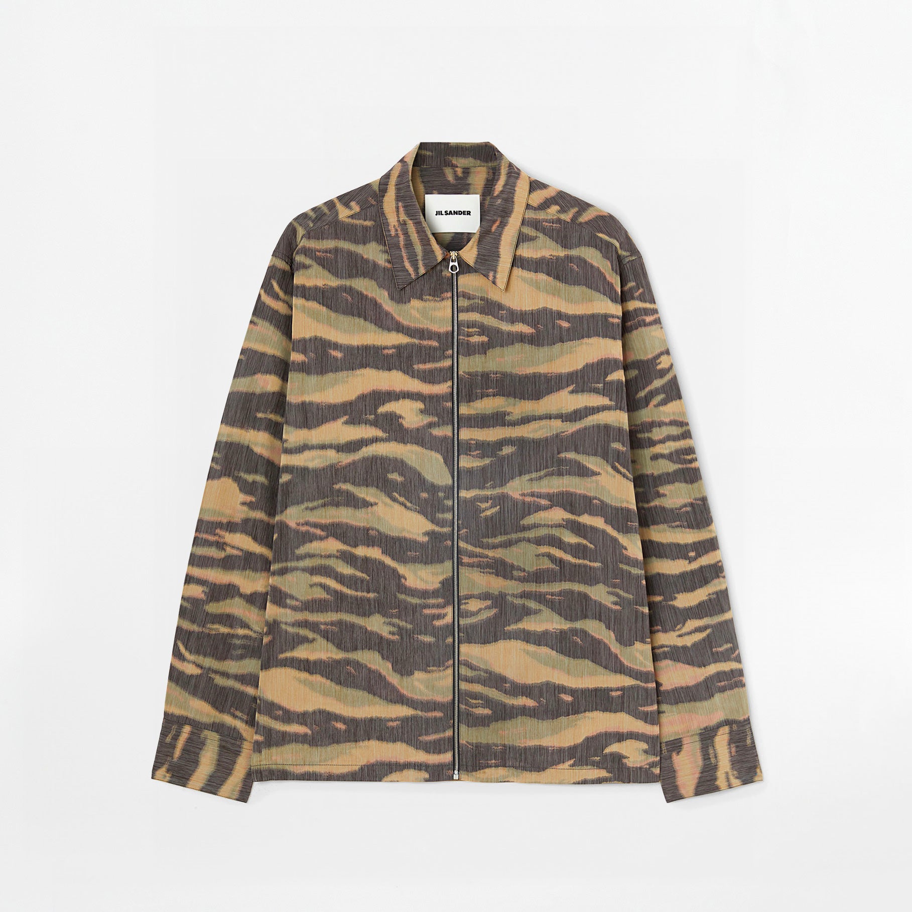 Chemise Jil Sander Imprimée Camouflage Tiger Striped Brown