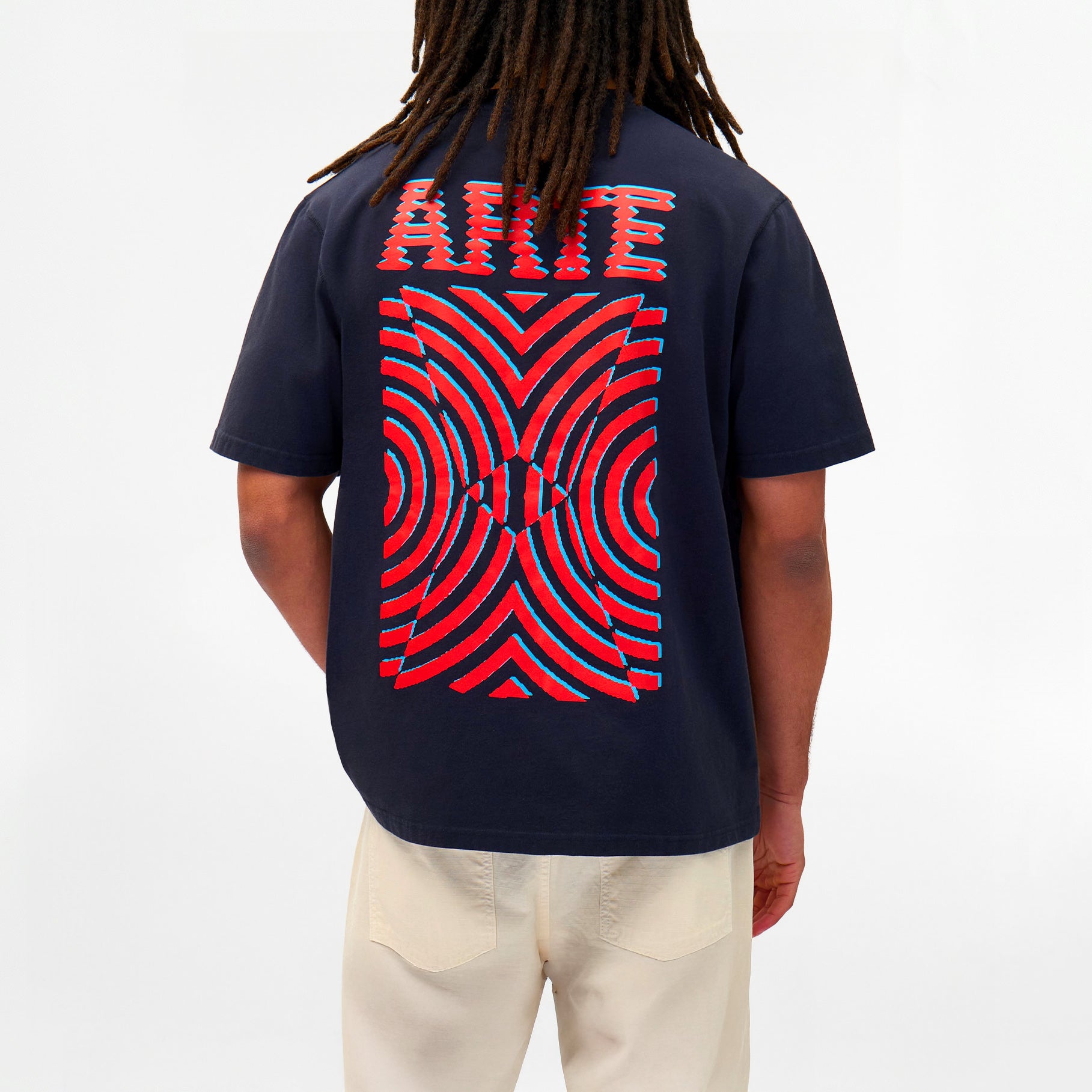 T-shirt Arte Mural Print Bleu Marine