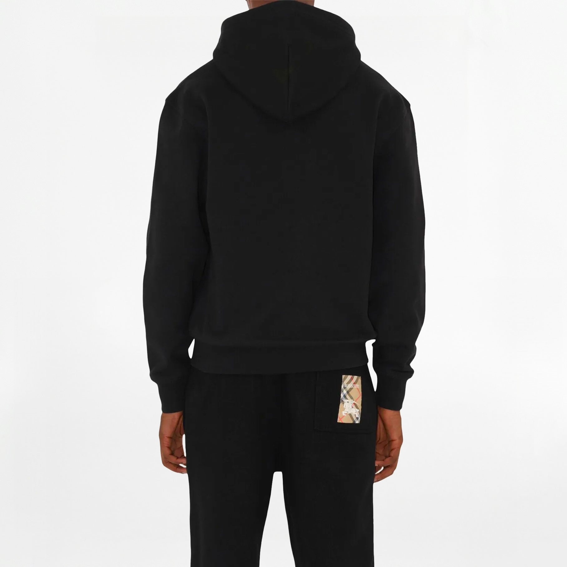 Sweat à Capuche Zippé Burberry Check Hoodie Noir