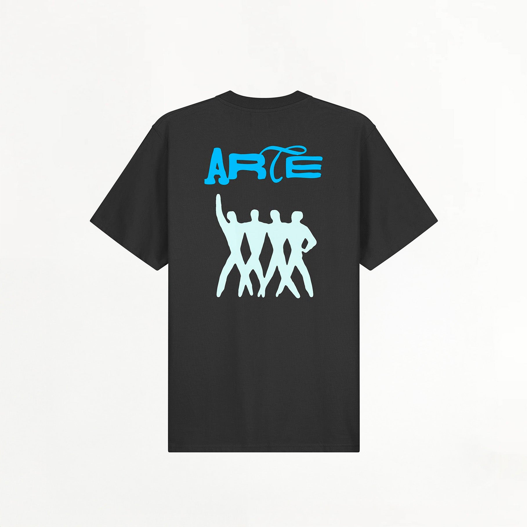 T-shirt Arte Back Logo People Noir/Bleu-Vert