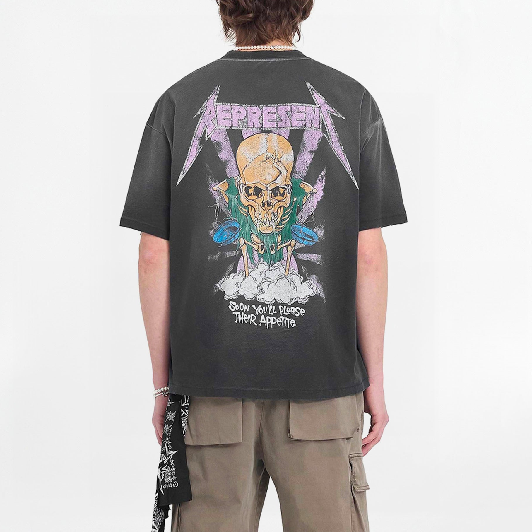 T-shirt Represent x Metallica Justice For All Noir Délavé