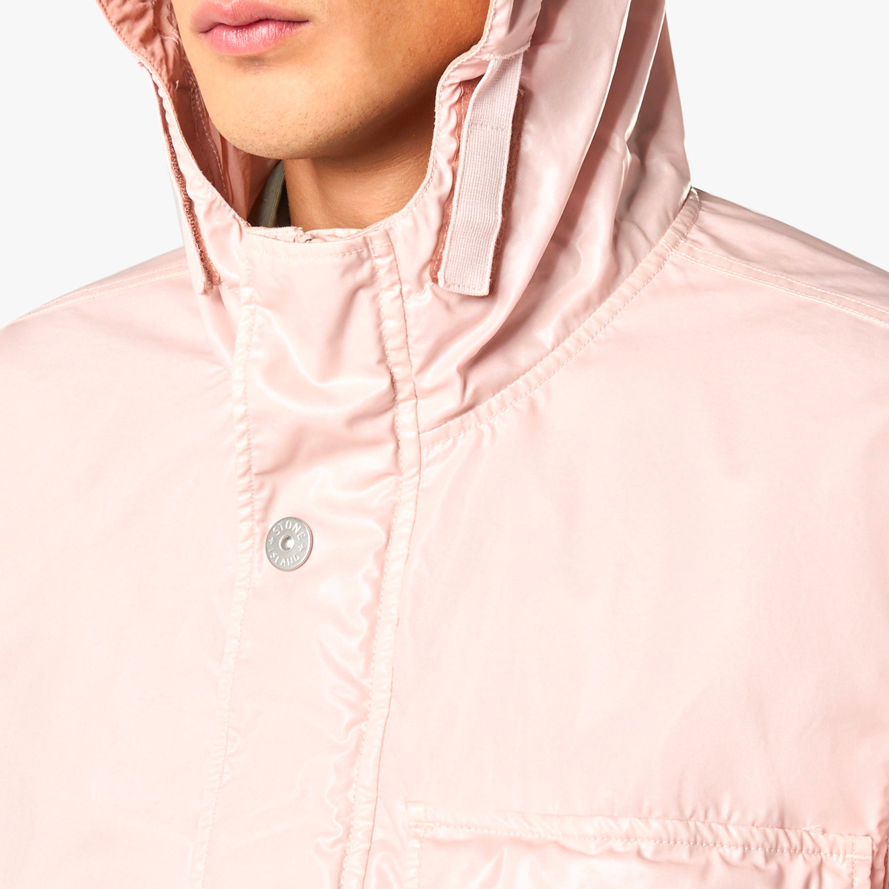 Veste Stone Island Mussola Gommata TC 4100062 Rose Pâle