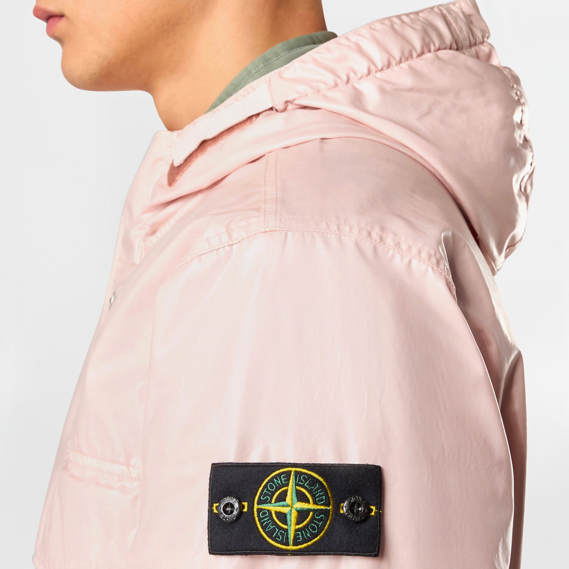 Veste Stone Island Mussola Gommata TC 4100062 Rose Pâle