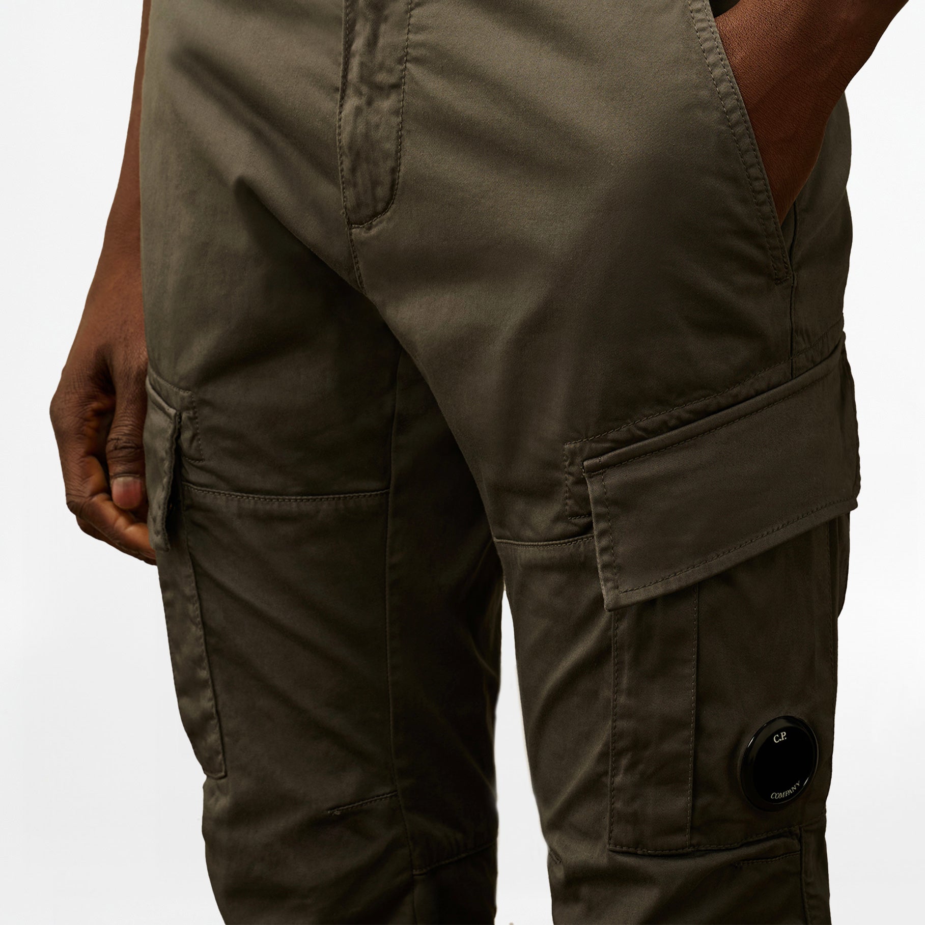 Pantalon C.P Company Cargo Stretch Sateen Smoked Pearl