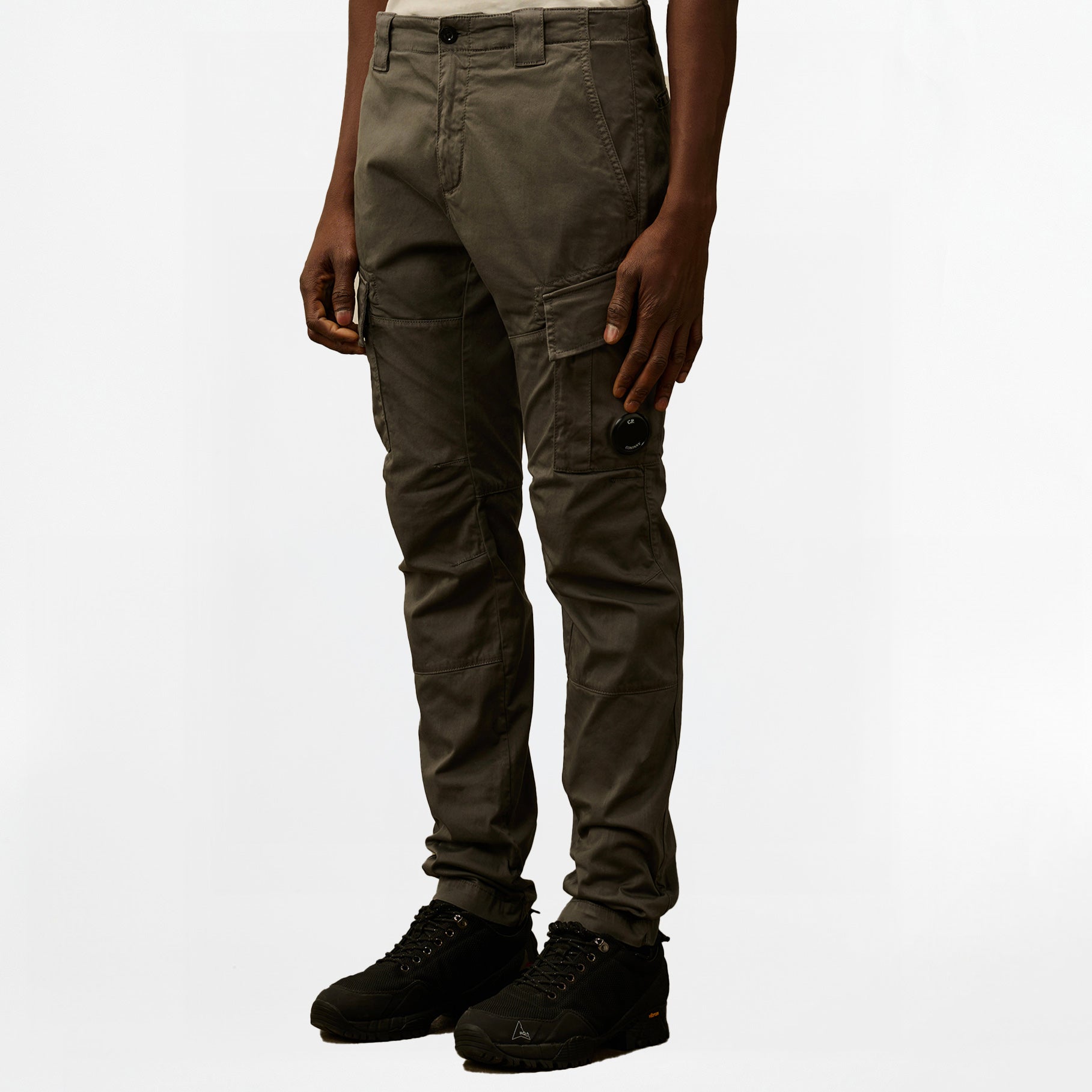 Pantalon C.P Company Cargo Stretch Sateen Smoked Pearl