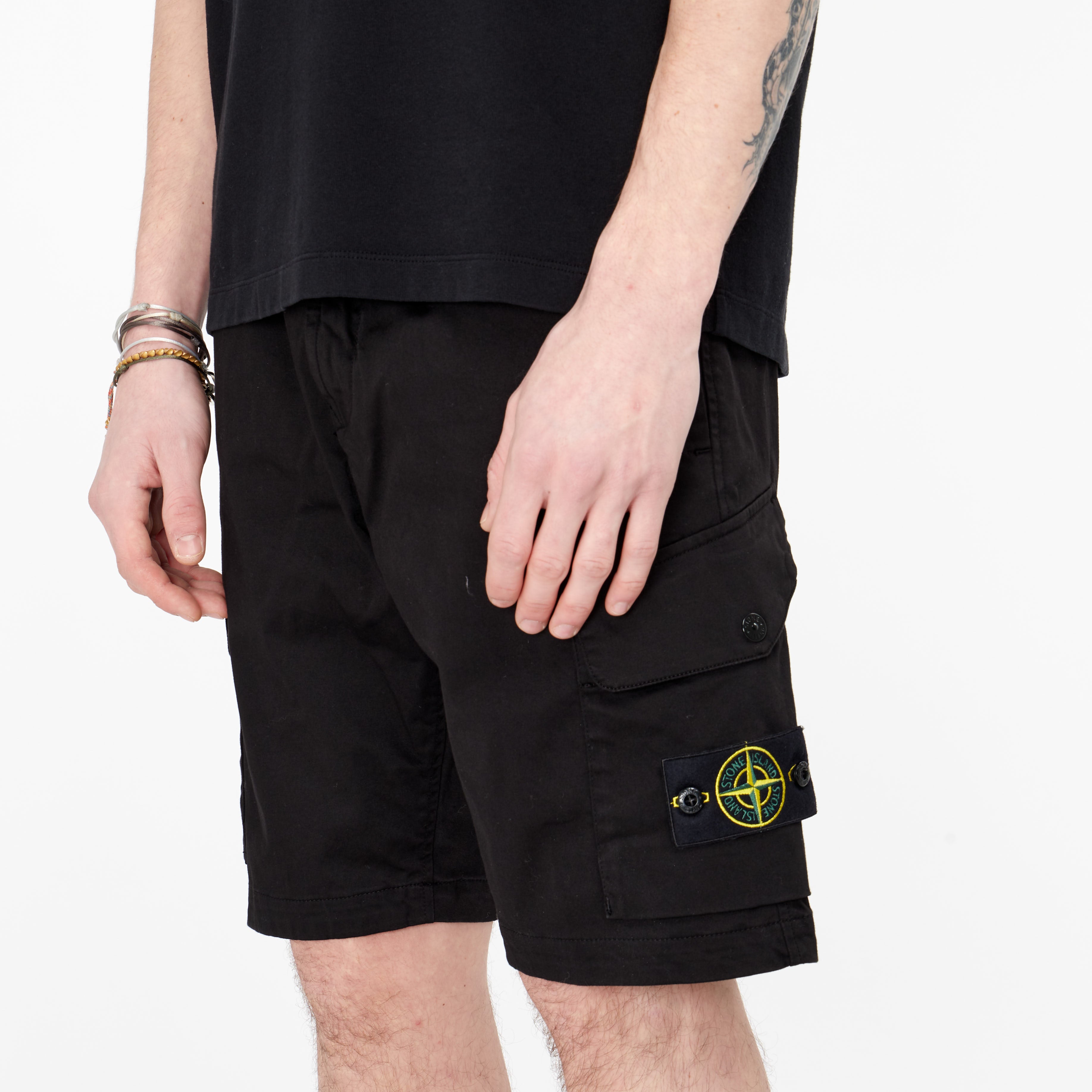 Bermuda Stone Island Cargo Classique Noir L0312