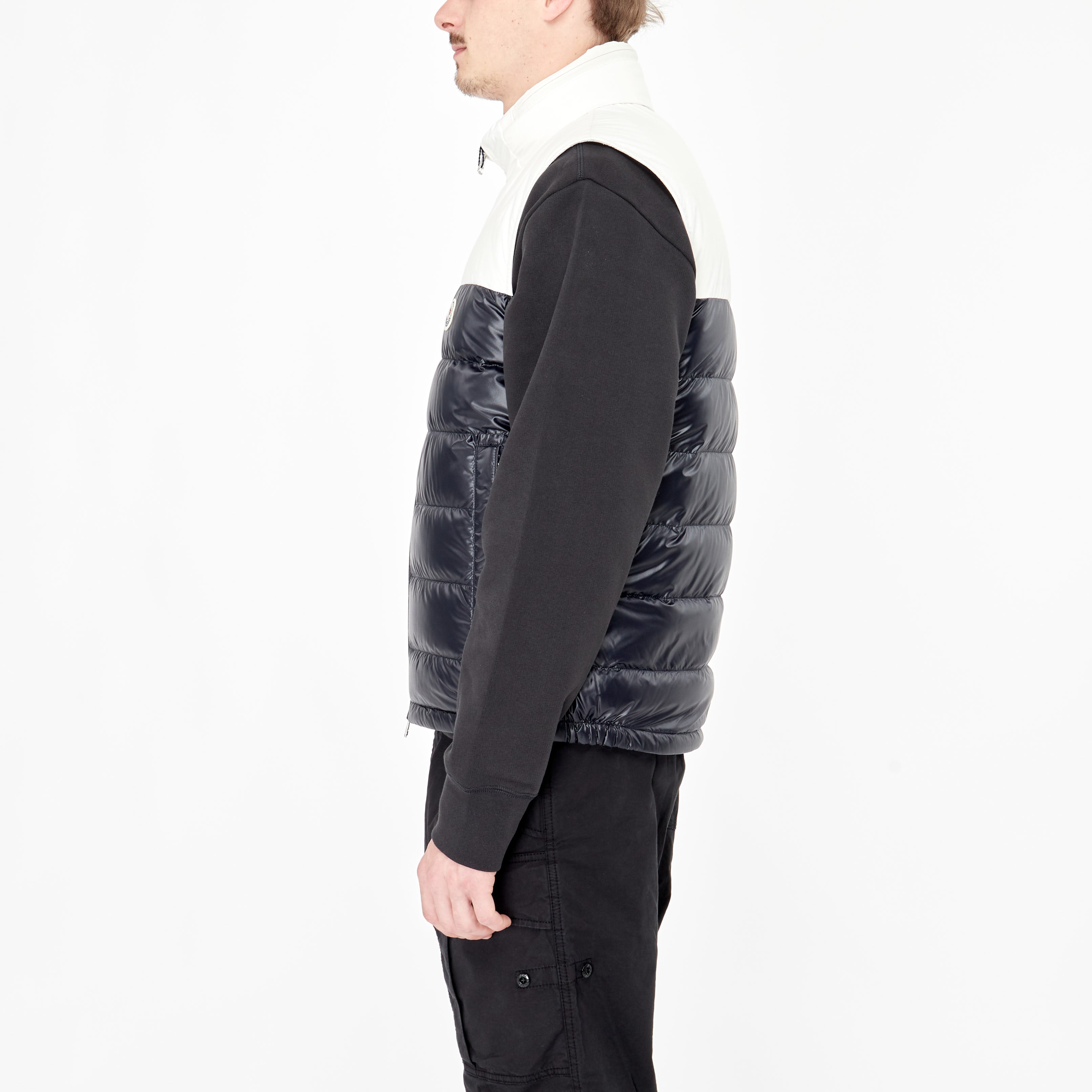 Doudoune Sans Manches Moncler Cerces Bicolore Marine