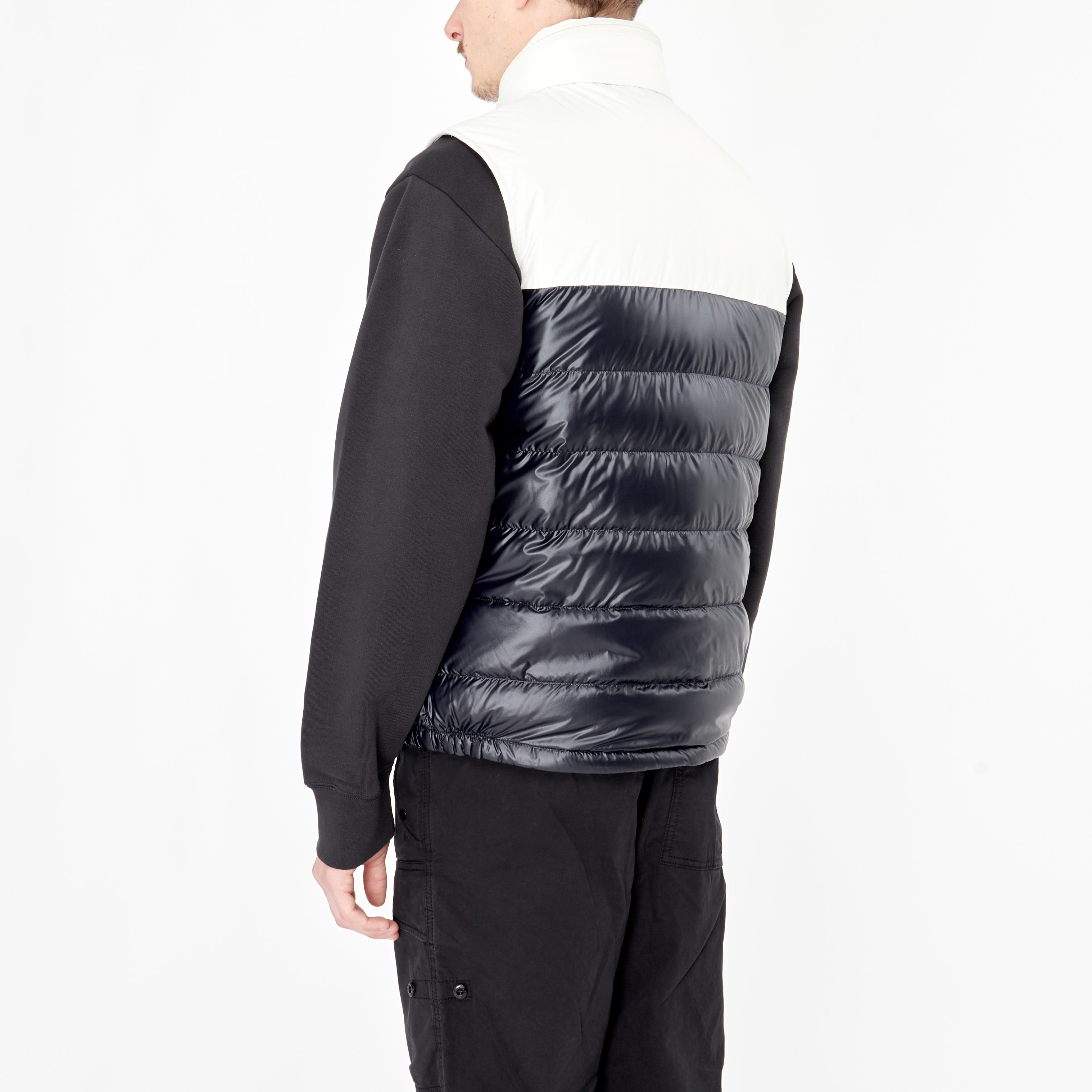 Doudoune Sans Manches Moncler Cerces Bicolore Marine