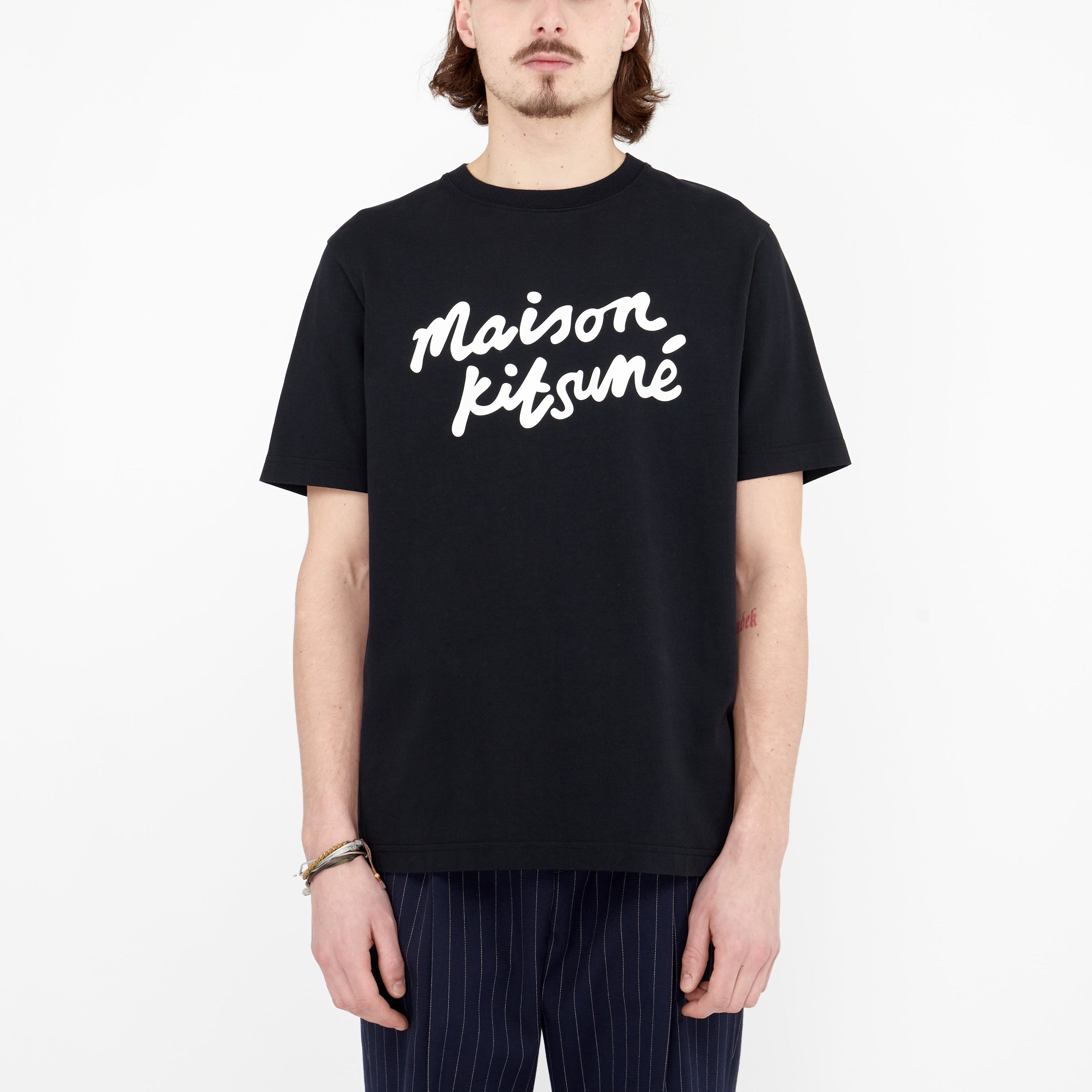 T-shirt Maison Kitsune Handwriting Grand Noir
