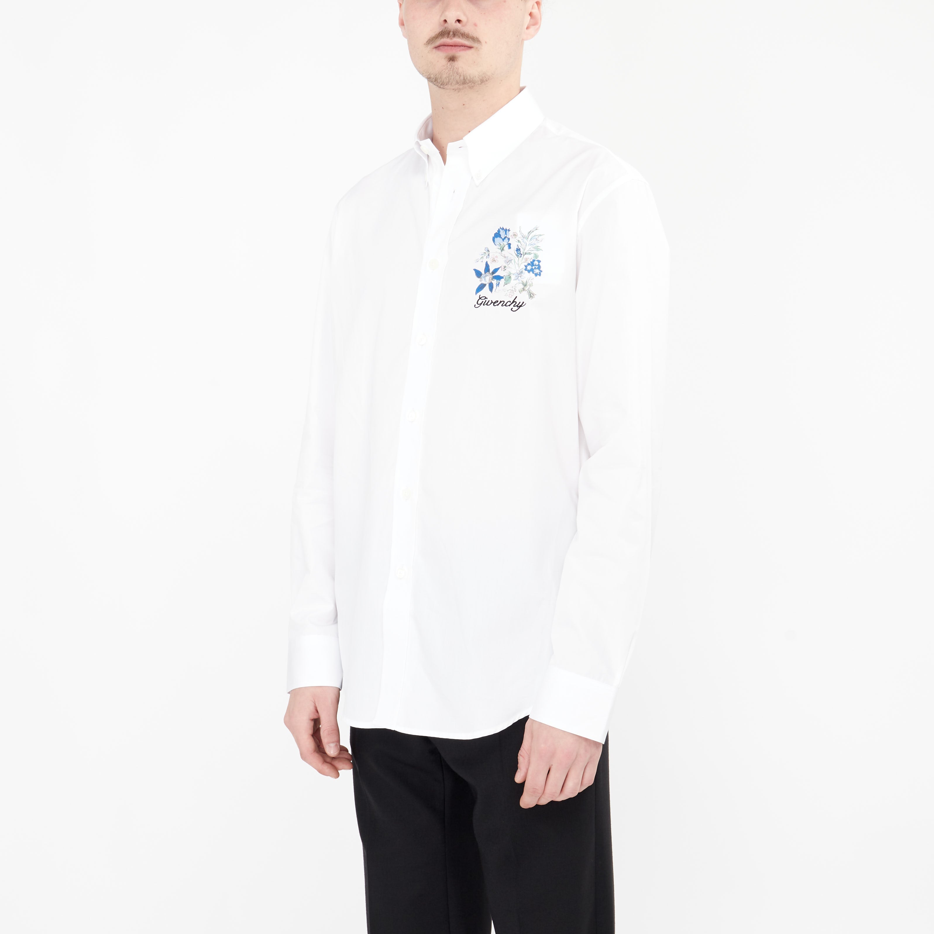 Chemise Givenchy Broderie Fleur Blanche