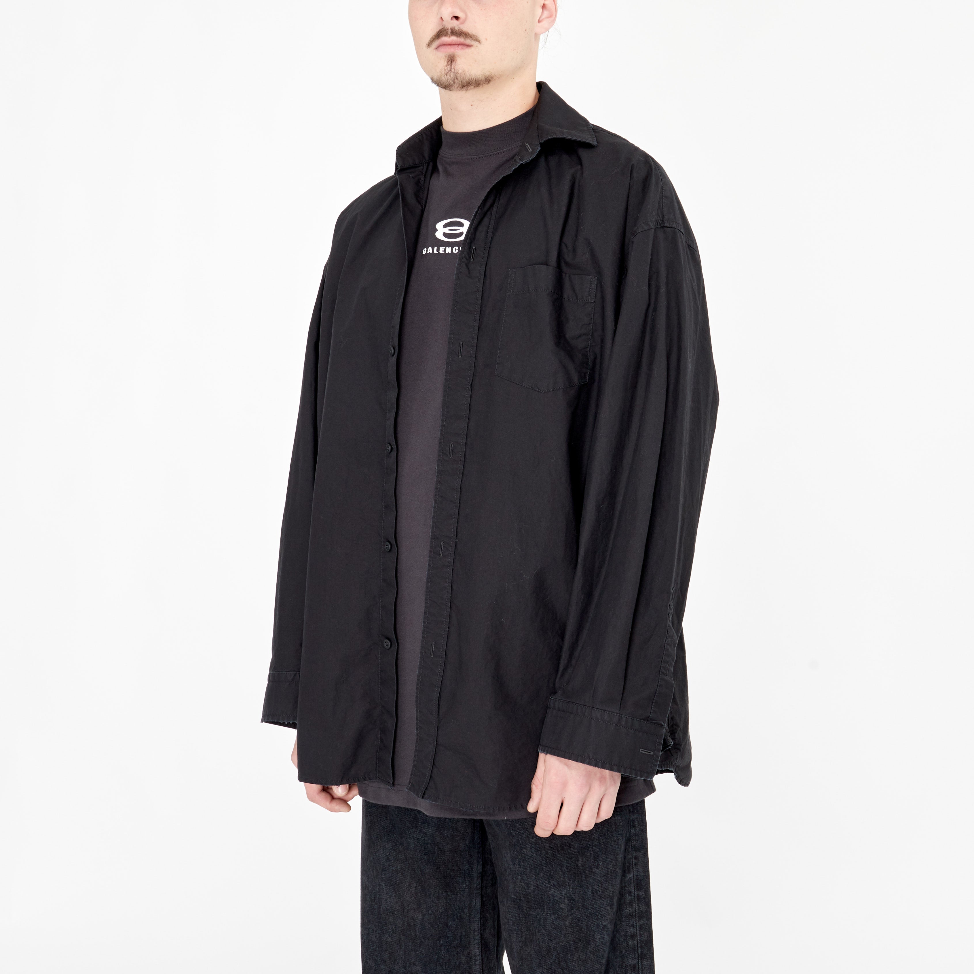 Chemise Balenciaga Superposé Sport Icon Noir