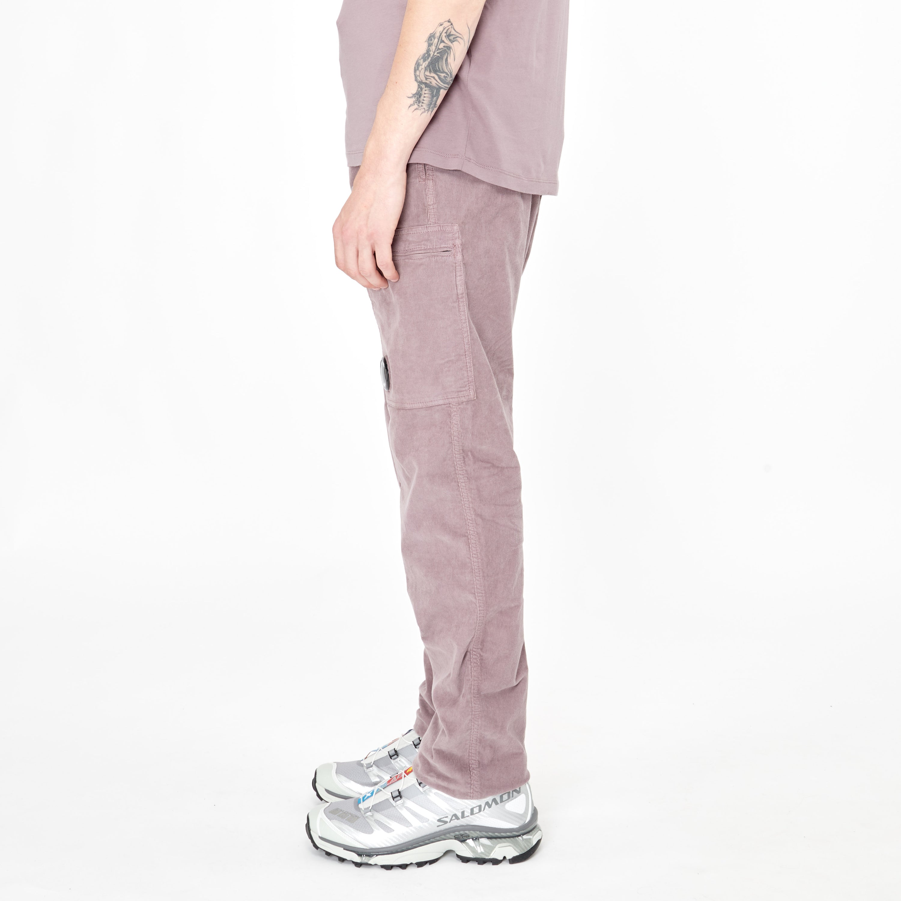 Pantalon Cargo C.P. Company Lens Corduroy Purple Dove