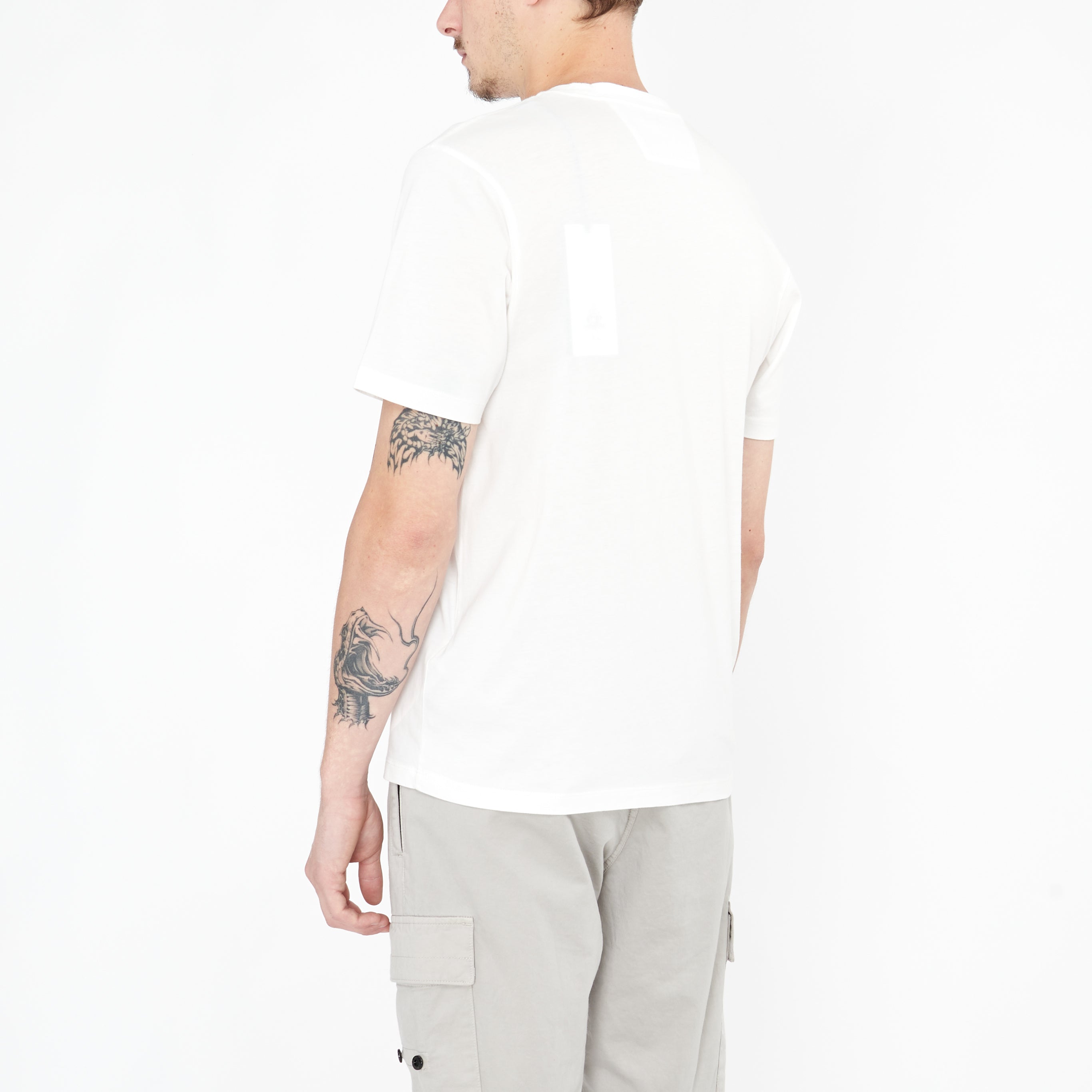T-shirt C.P. Company 30/1 Jersey Logo Blanc