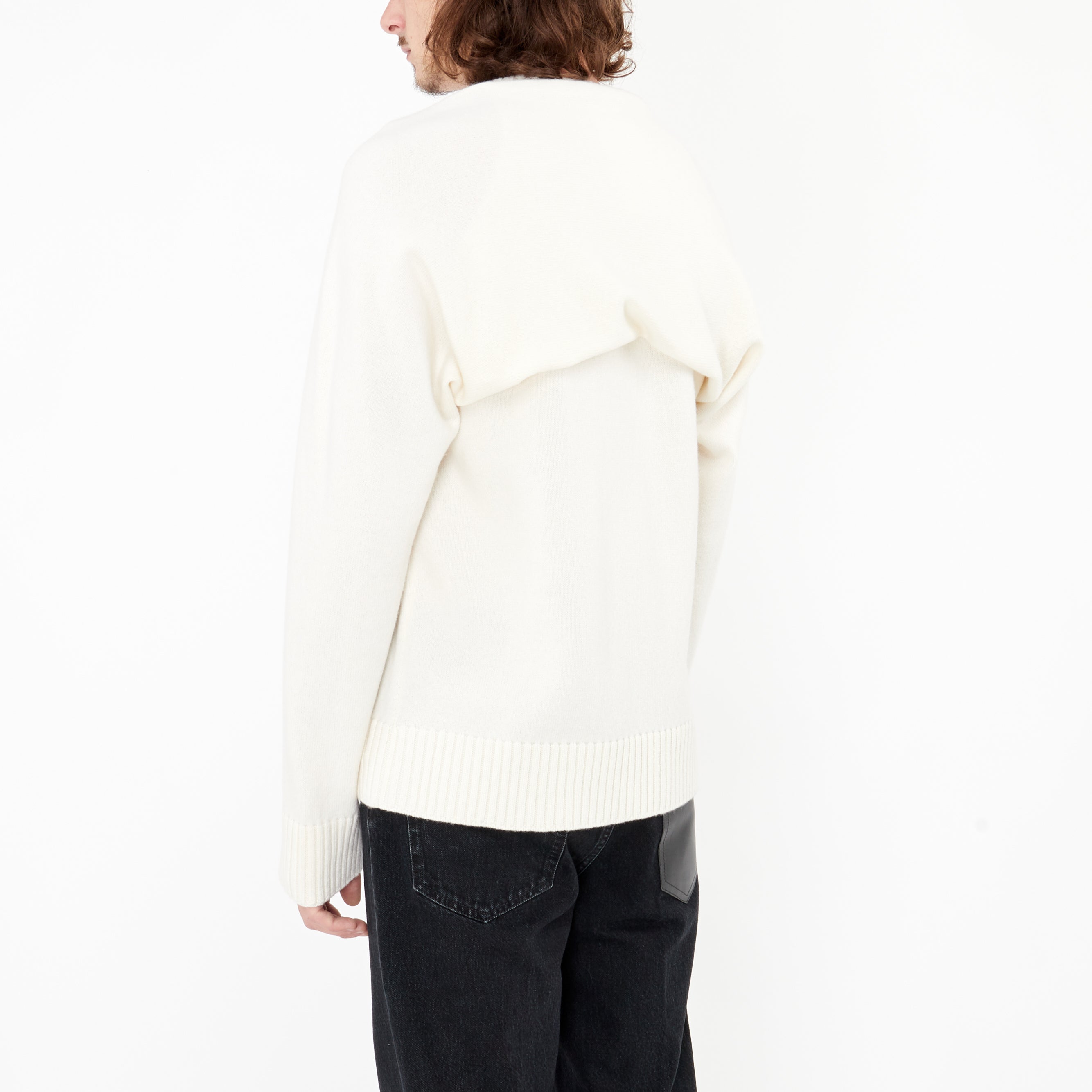 Pull en Laine Courrèges avec Drapé Beige