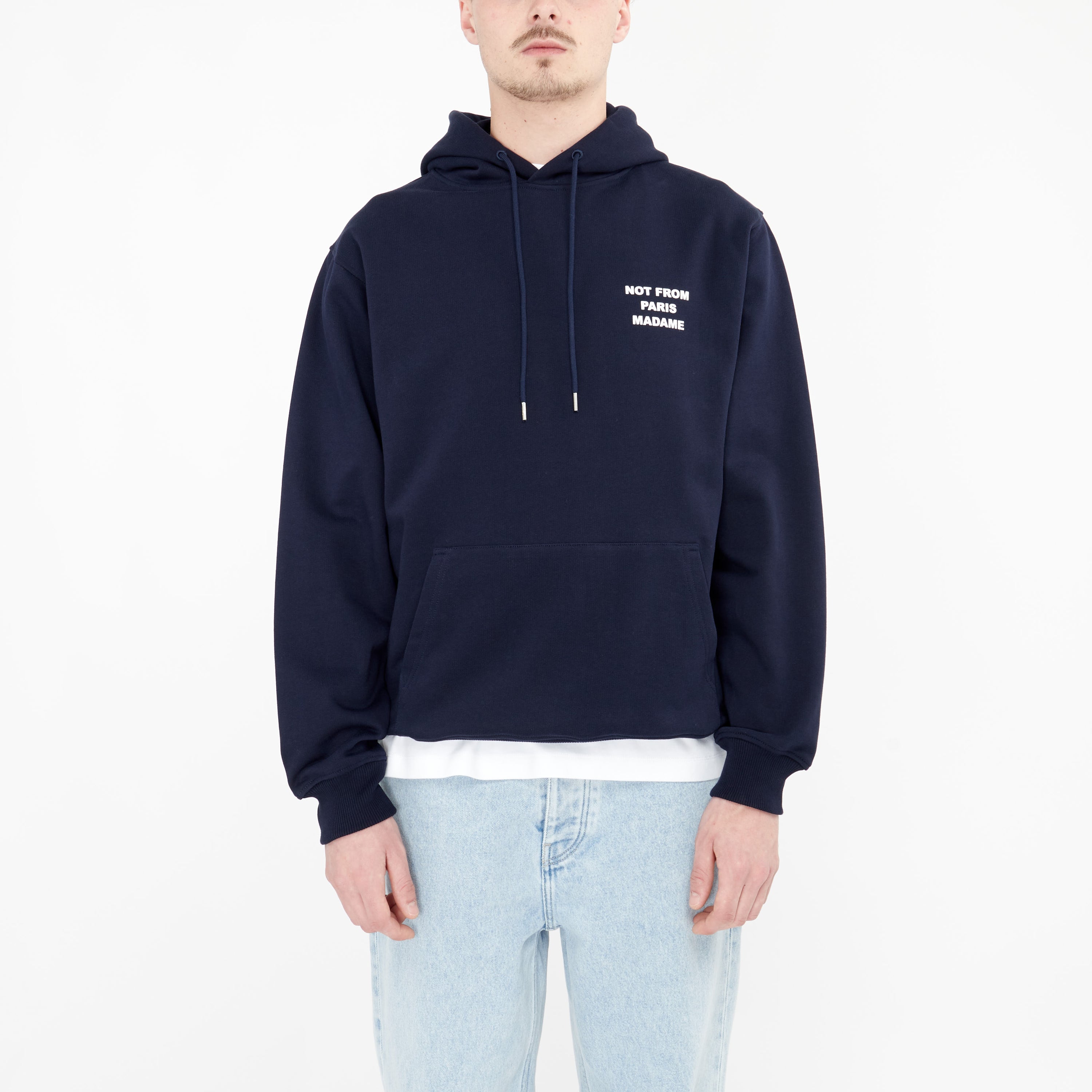 Le Hoodie Slogan Drôle De Monsieur Bleu Marine