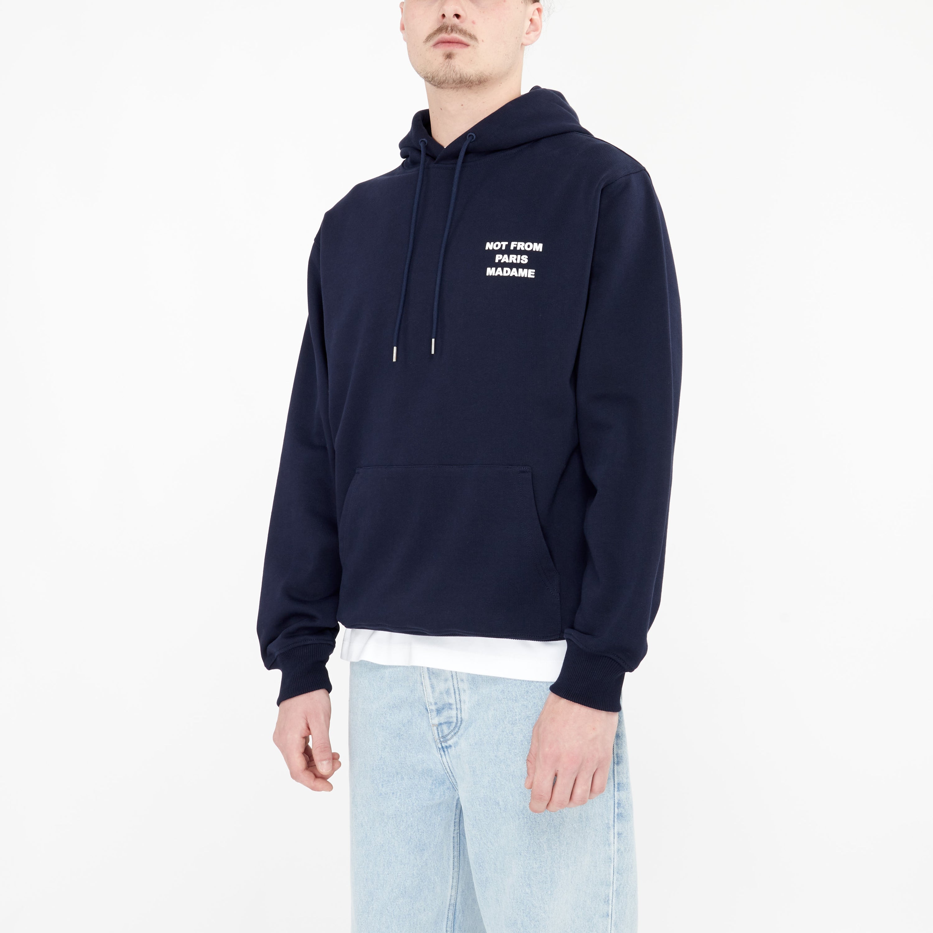 Le Hoodie Slogan Drôle De Monsieur Bleu Marine