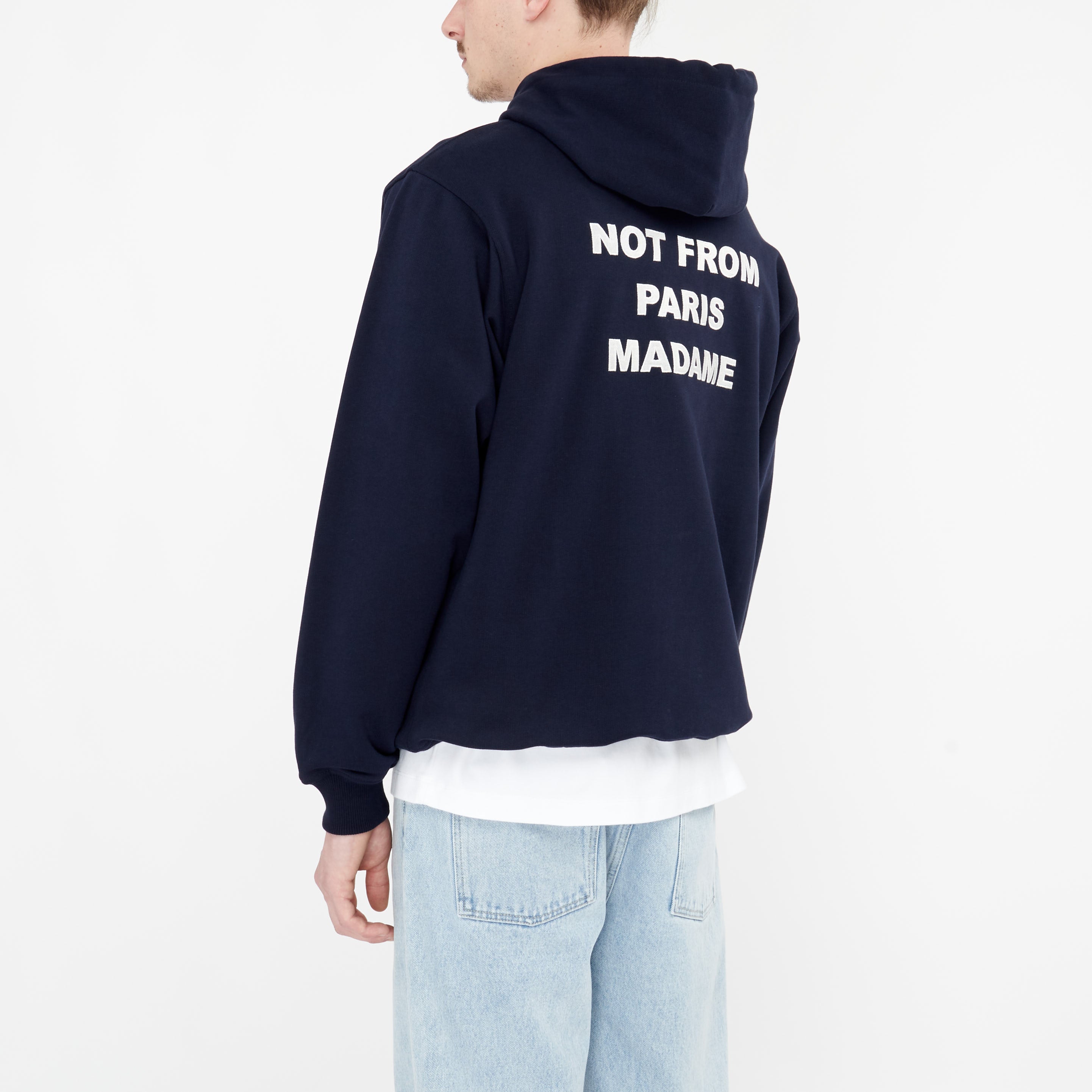 Le Hoodie Slogan Drôle De Monsieur Bleu Marine