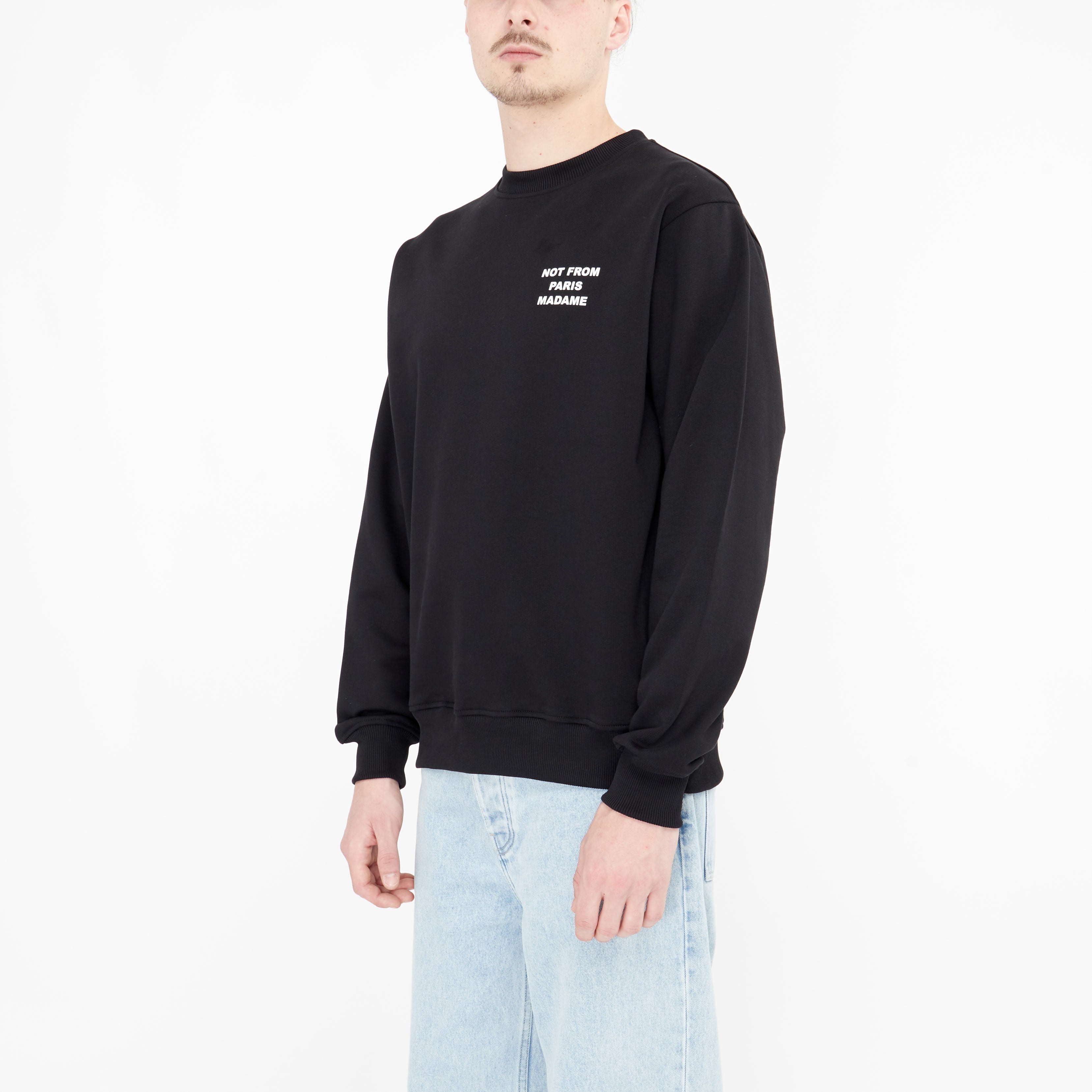 Le Sweatshirt Slogan Drôle De Monsieur Noir