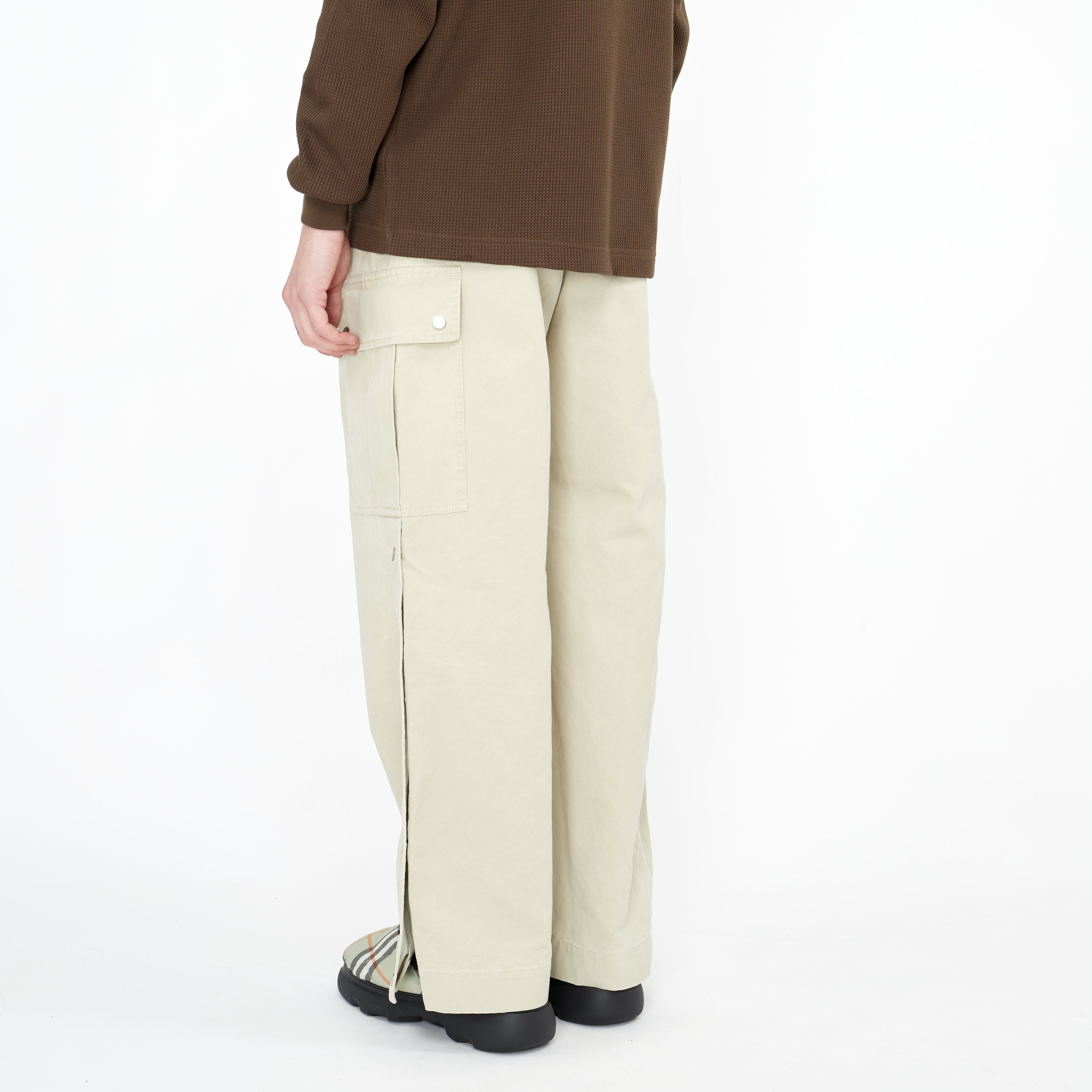 Burberry Beige Cotton Canvas Cargo Trousers