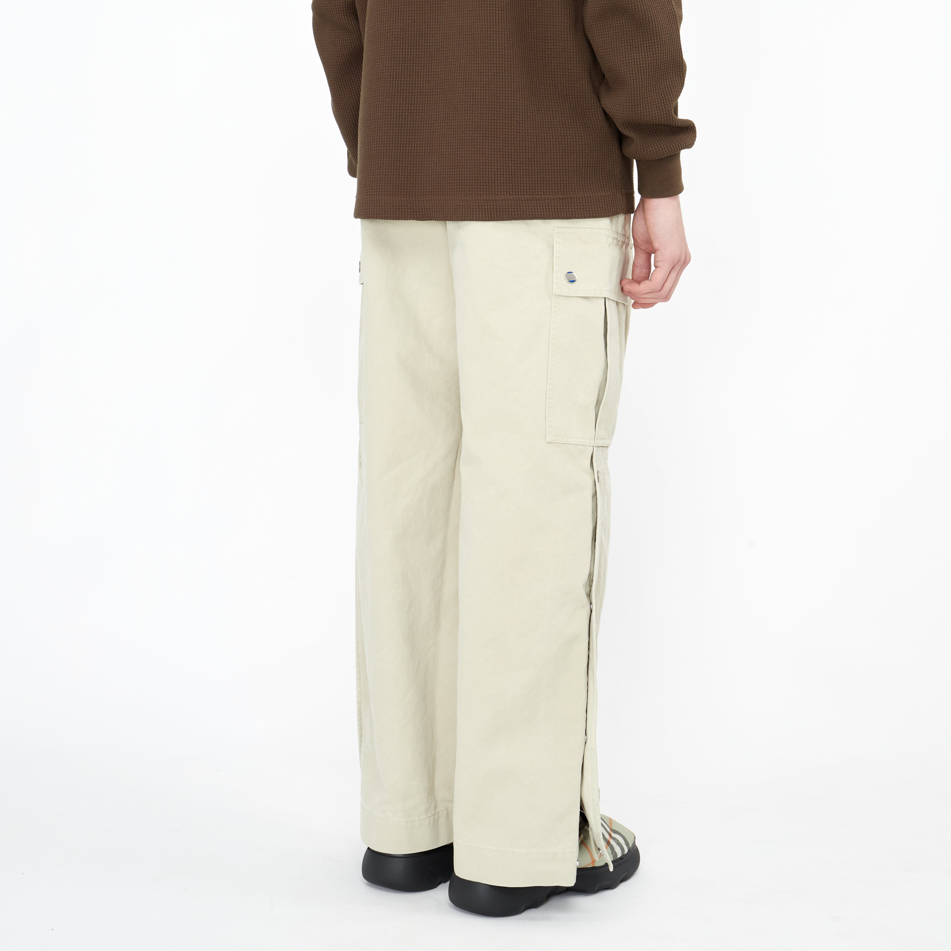 Burberry Beige Cotton Canvas Cargo Trousers