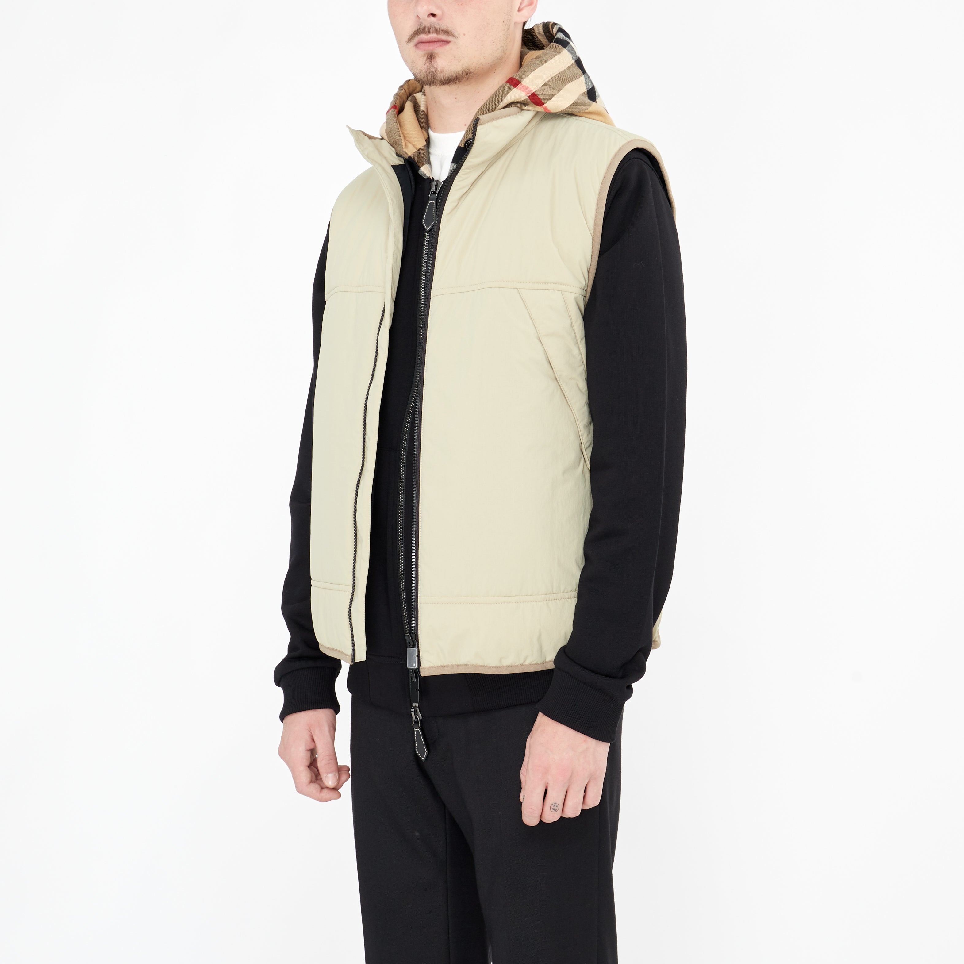 Veste Sans Manches Matelassée Burberry Beige