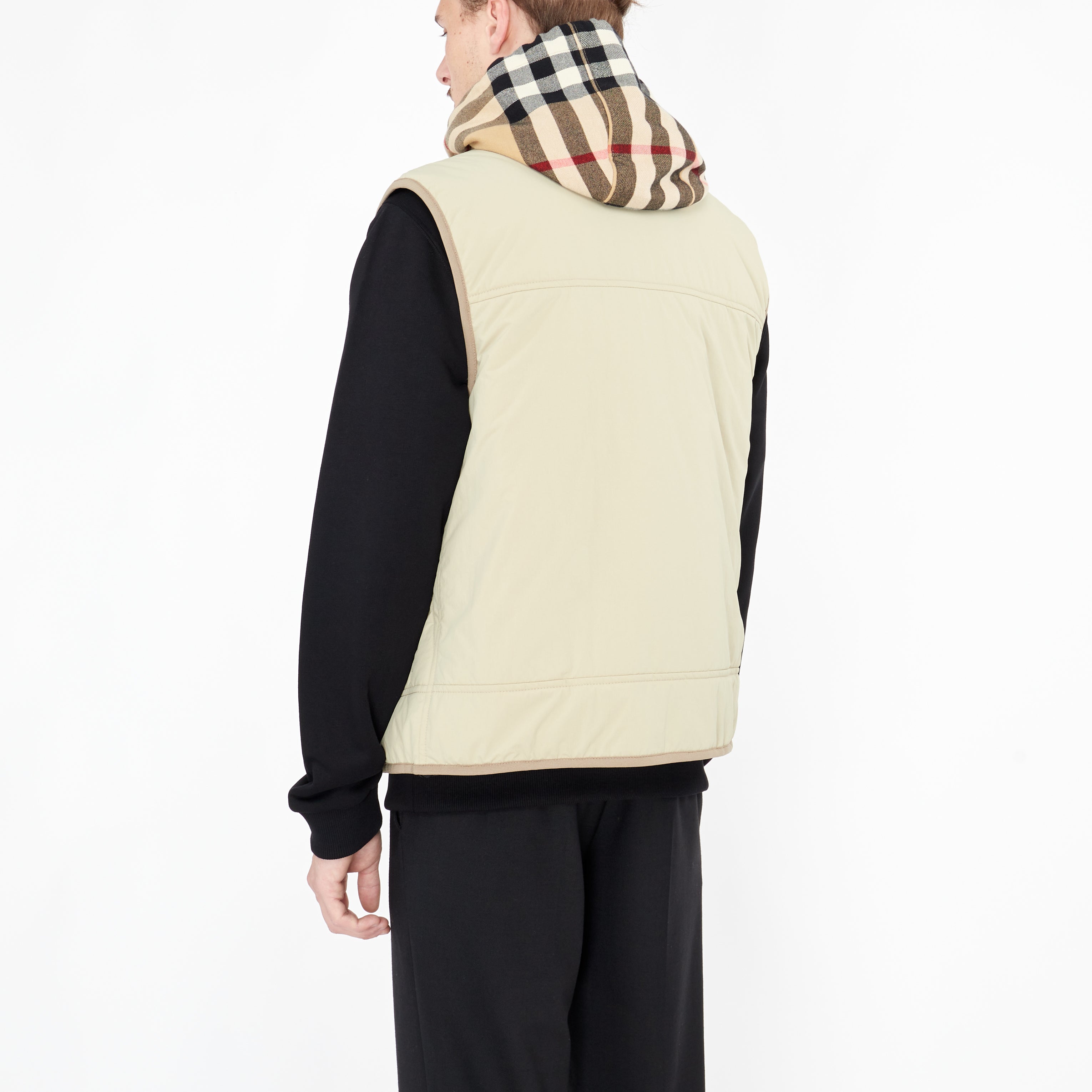 Burberry Beige Quilted Sleeveless Jacket