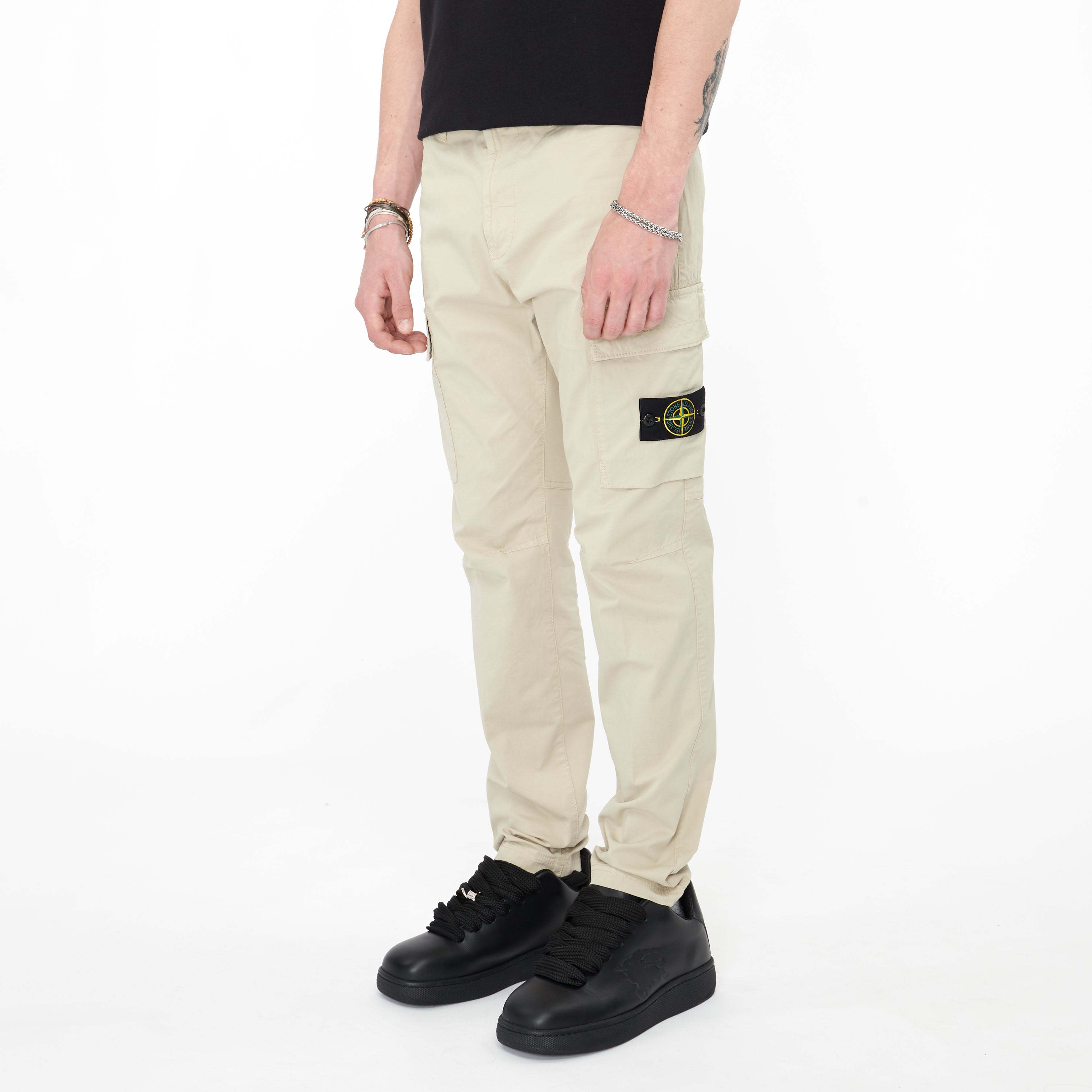 Pantalon Stone Island Supima Coton Twill Stretch Beige 30410
