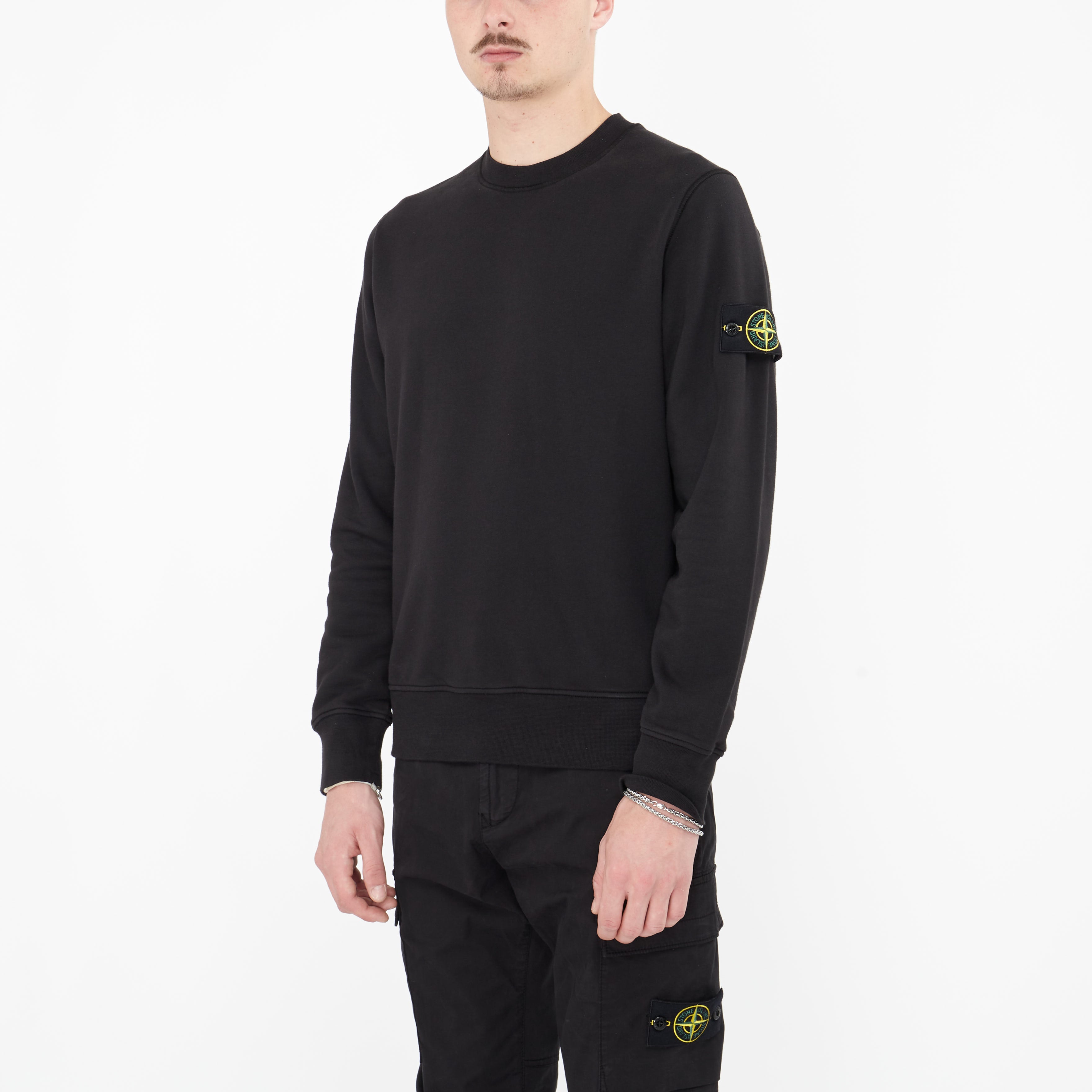 Sweatshirt Stone Island Col Rond Noir 63051