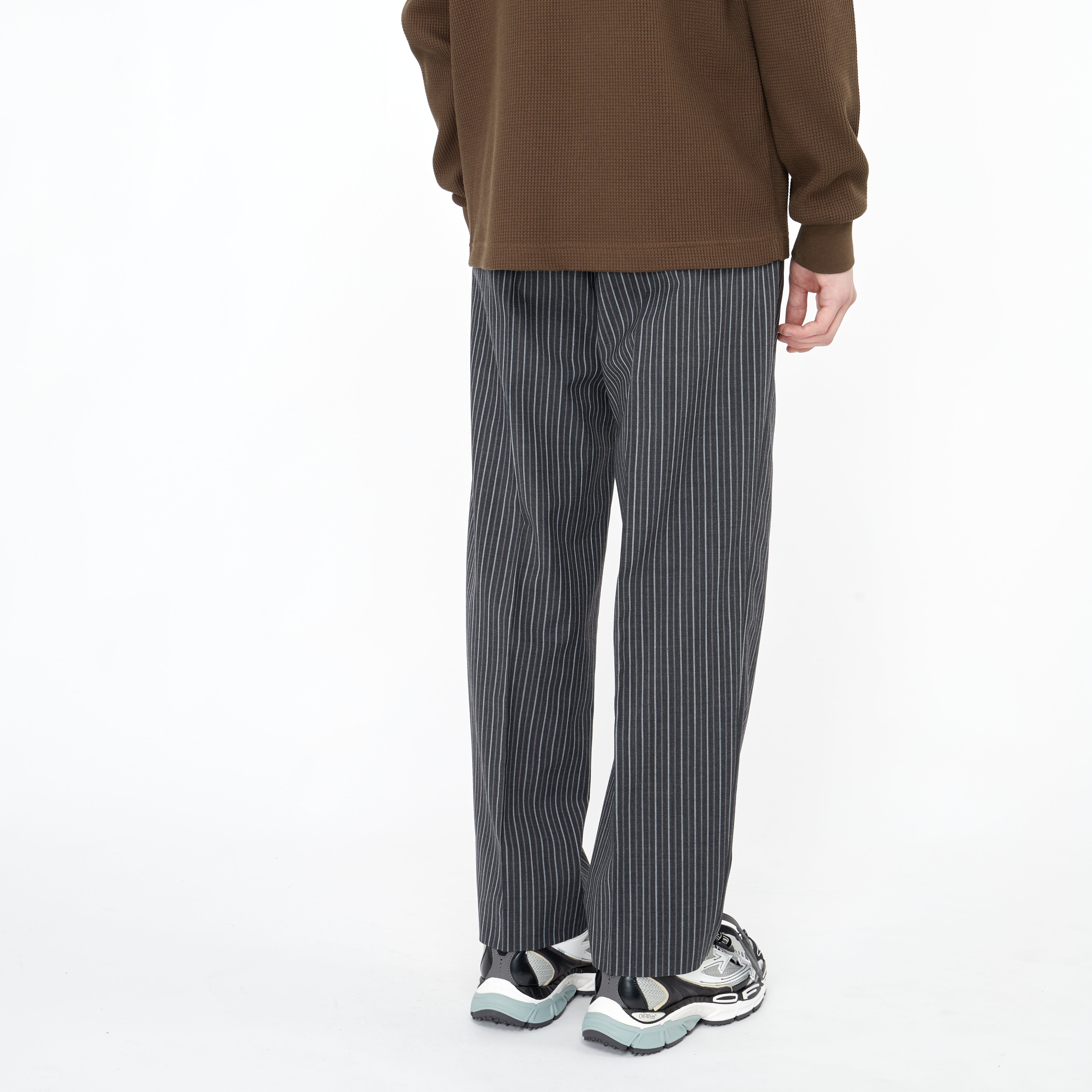 Pantalon Marni à Rayure Gris