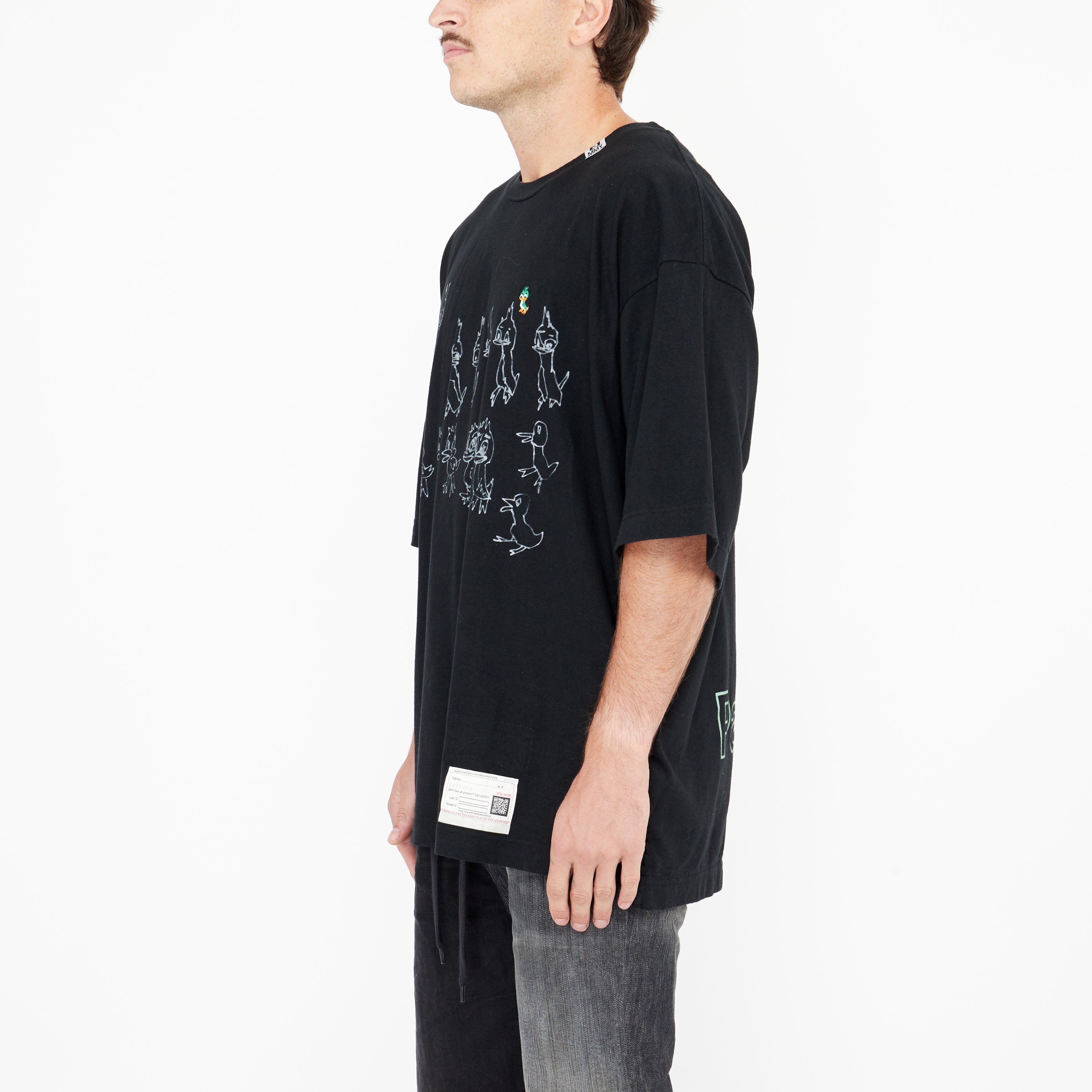 T-shirt Maison Mihara Yasuhiro Ducks Noir