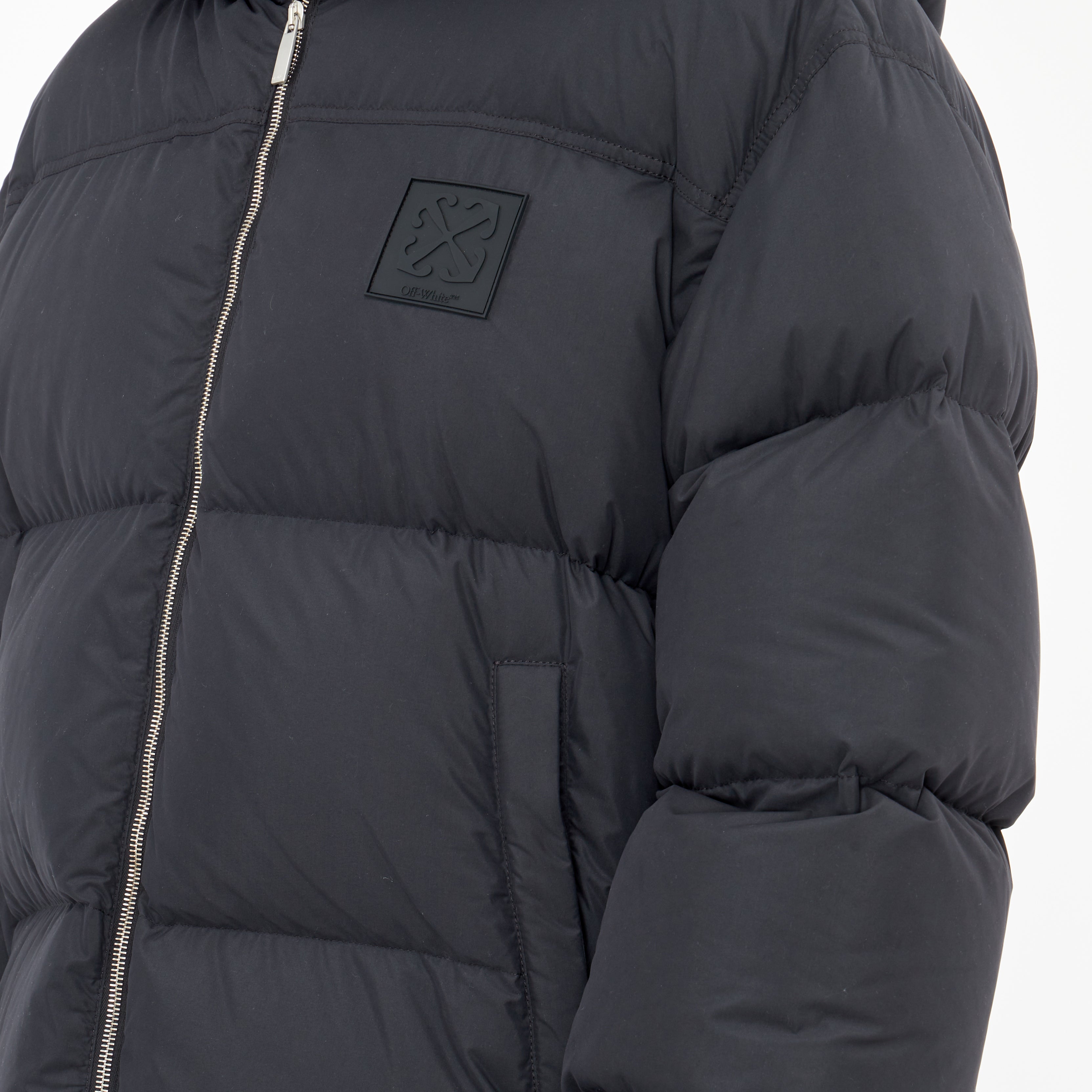 Off-White Arrow Patch Puffer Jacket Black