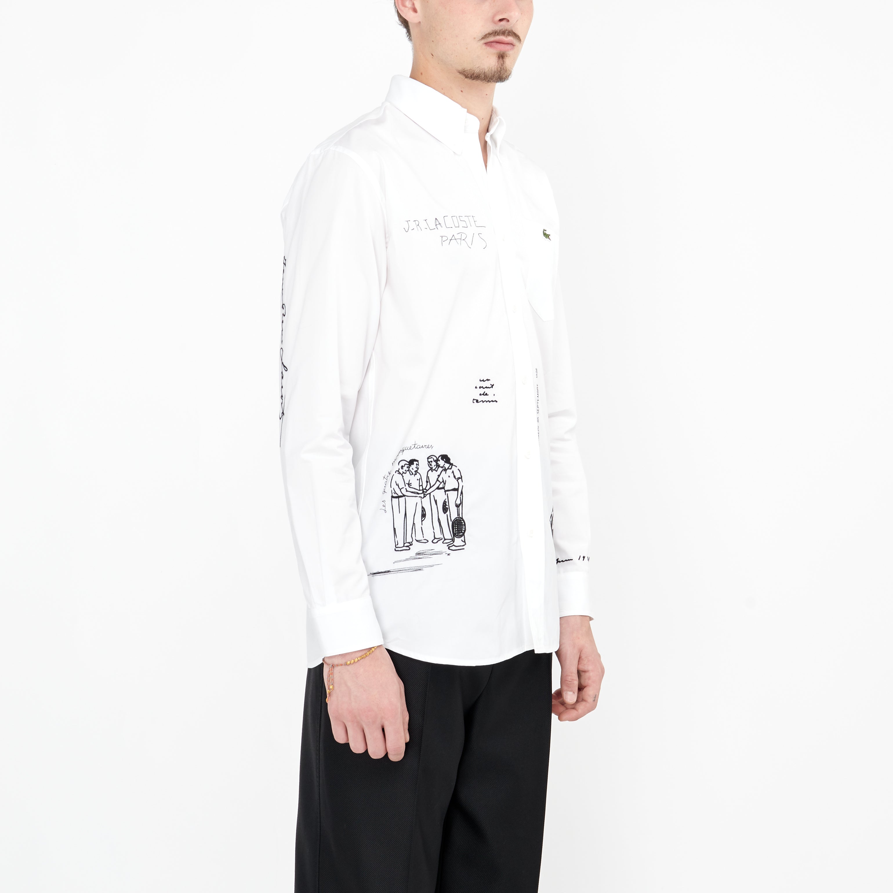 White Lacoste Runway Shirt