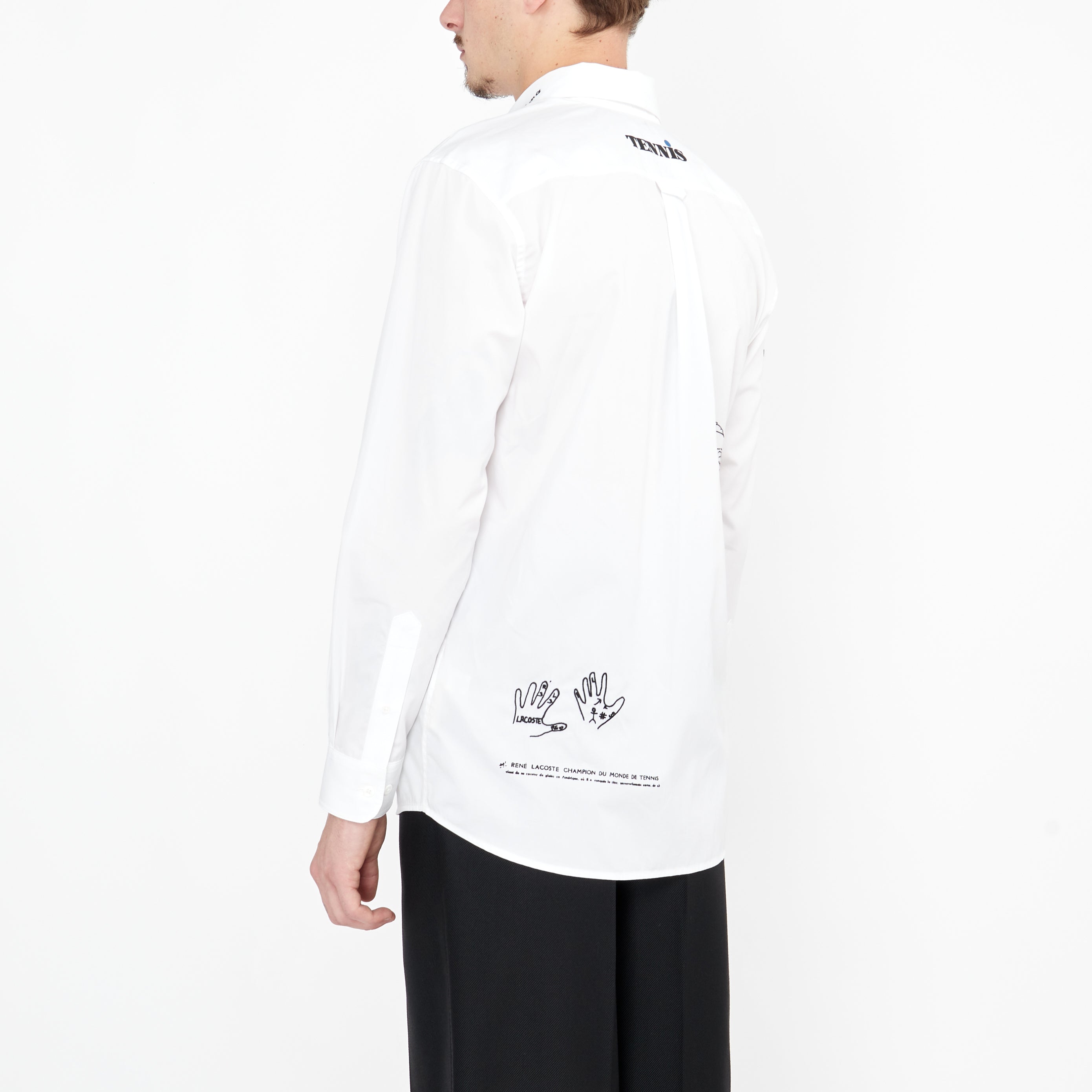 White Lacoste Runway Shirt