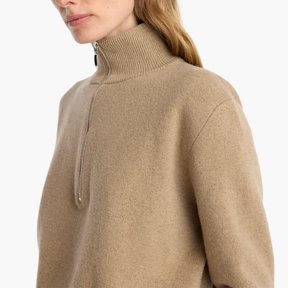 Polo Zippé en Maille Moulinée